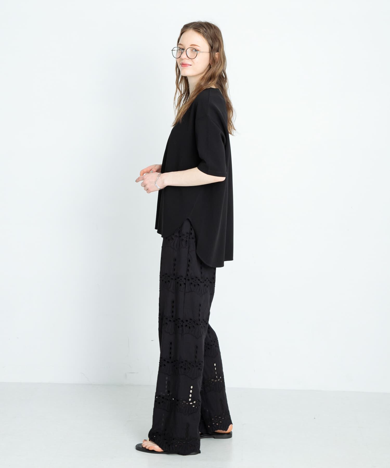 Sonny Label 「カットジョーゼットハーフスリーブプルオーバー」|Tシャツ・カットソー|