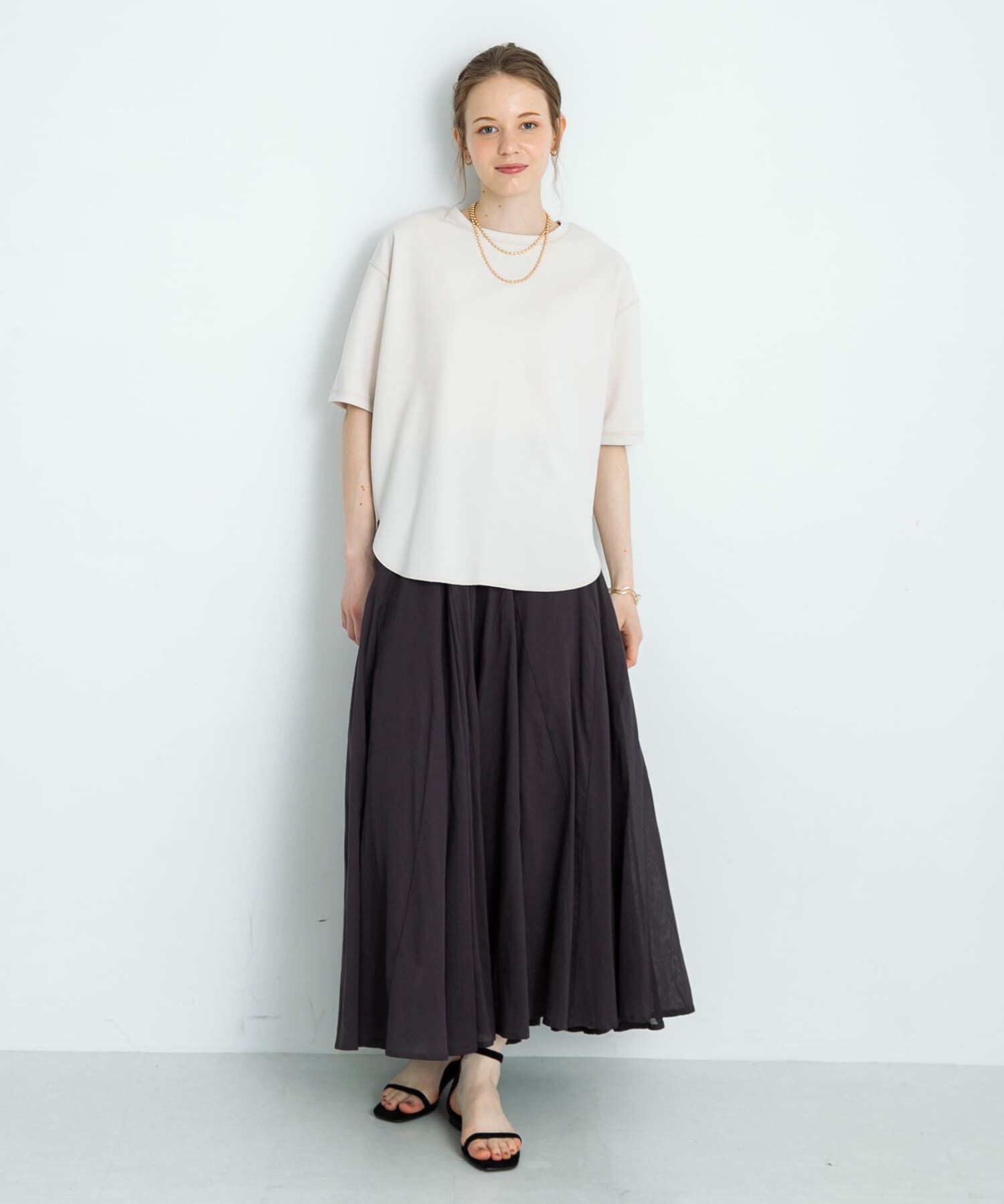 Sonny Label 「カットジョーゼットハーフスリーブプルオーバー」|Tシャツ・カットソー|