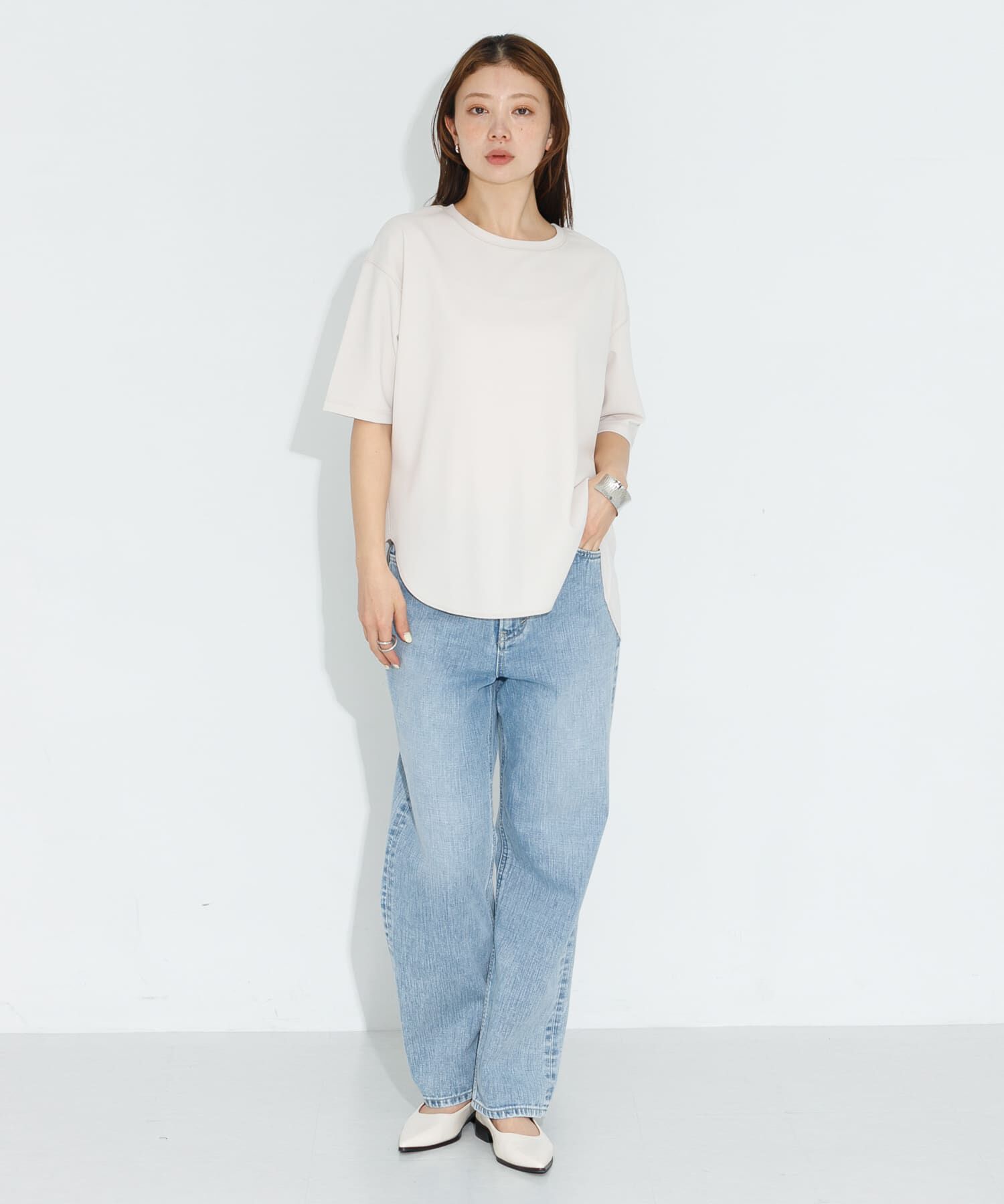 Sonny Label 「カットジョーゼットハーフスリーブプルオーバー」|Tシャツ・カットソー|