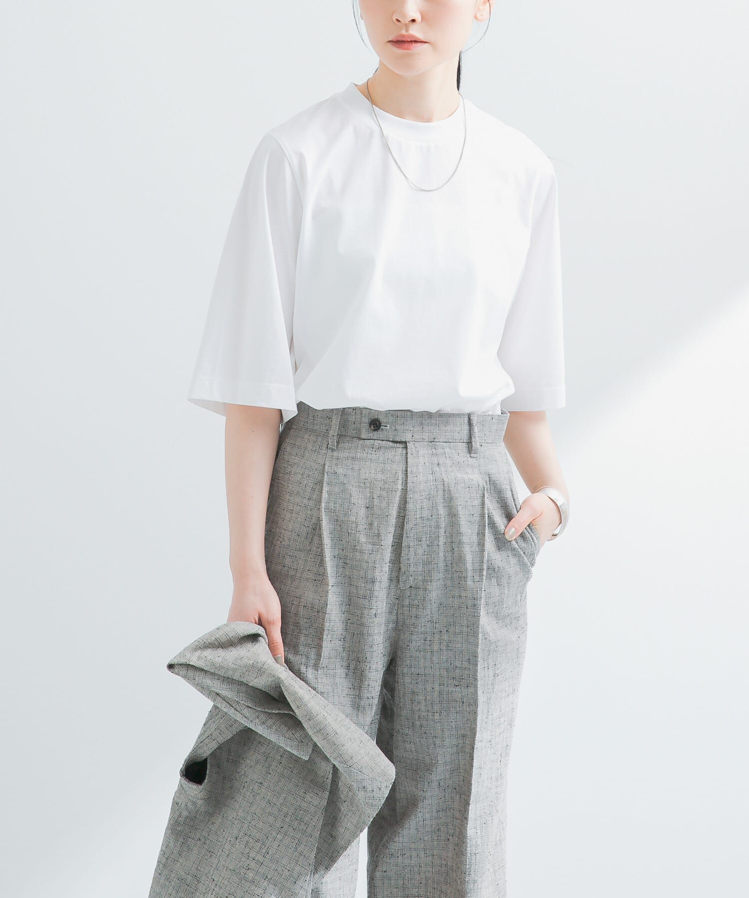 URBAN RESEARCH「スーピマコットンハーフスリーブカットソー」|Tシャツ・カットソー|