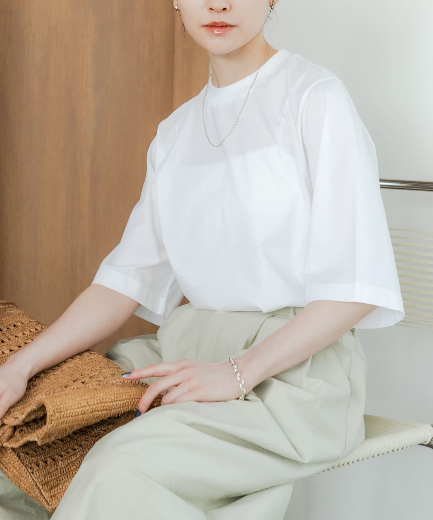 URBAN RESEARCH「スーピマコットンハーフスリーブカットソー」|Tシャツ・カットソー|