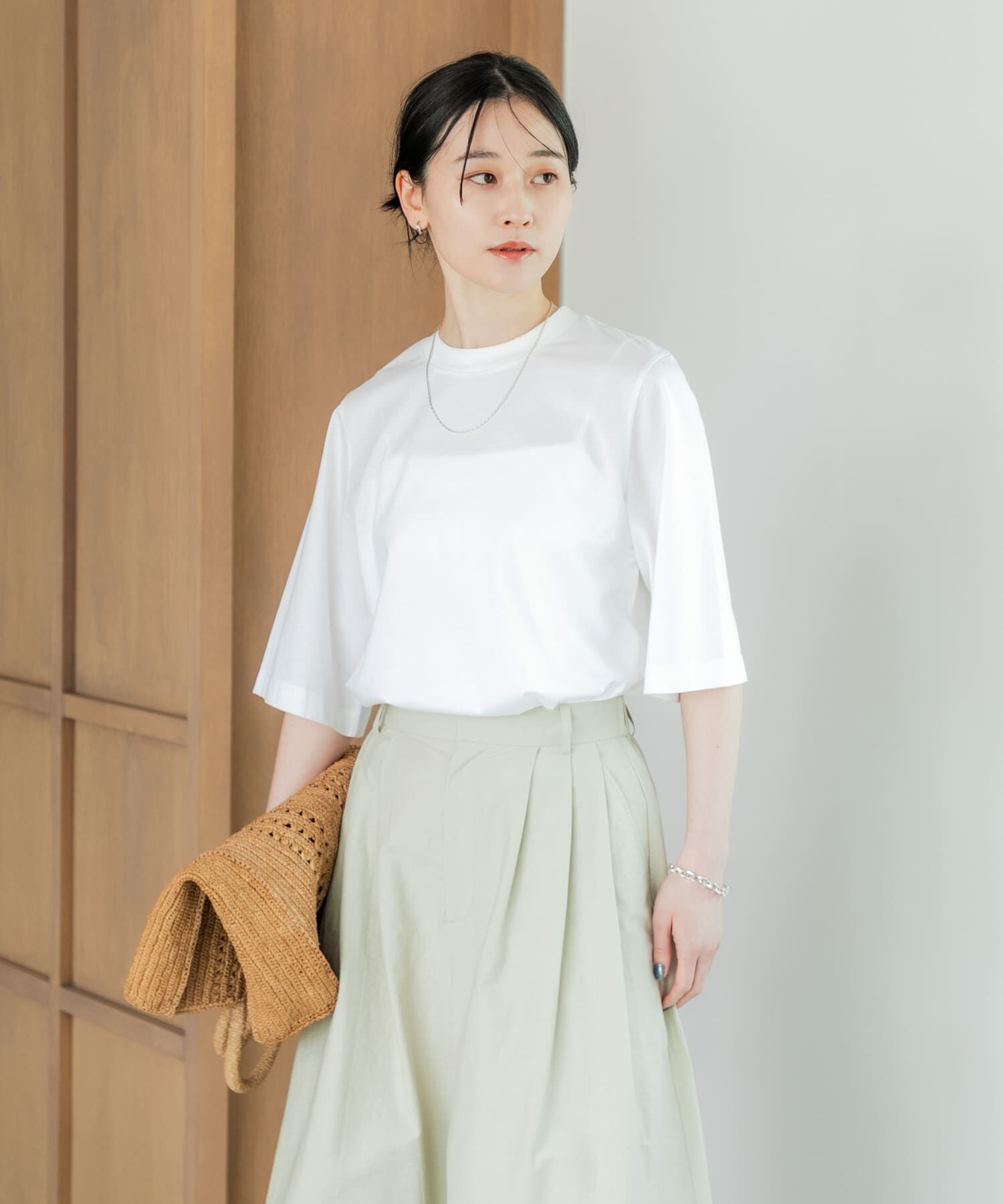 URBAN RESEARCH「スーピマコットンハーフスリーブカットソー」|Tシャツ・カットソー|