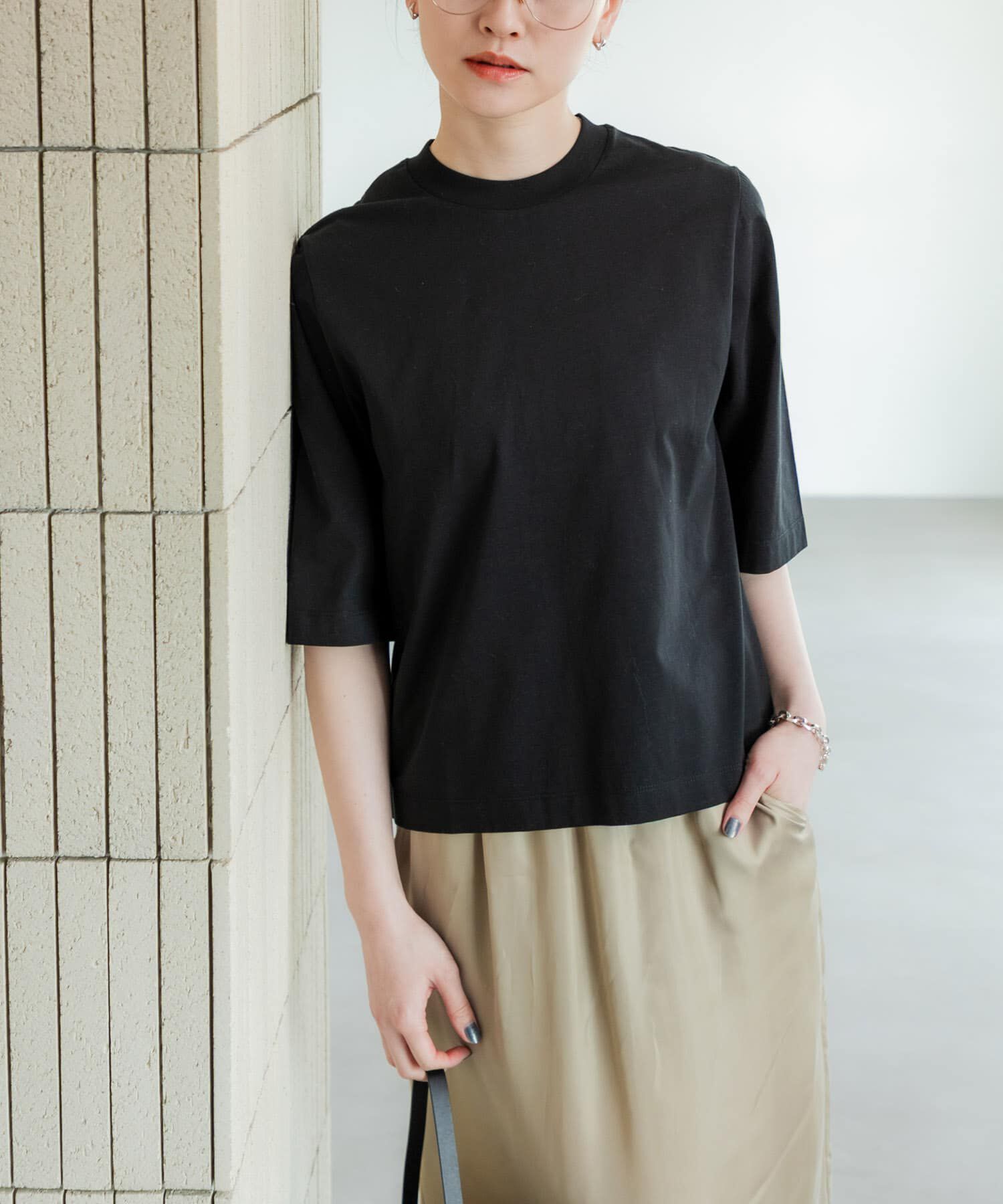 URBAN RESEARCH「スーピマコットンハーフスリーブカットソー」|Tシャツ・カットソー|