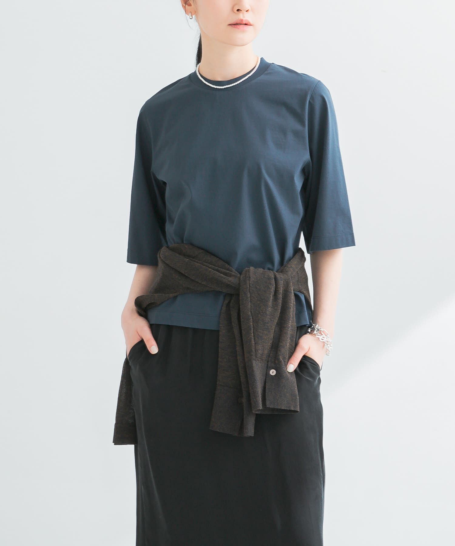 URBAN RESEARCH「スーピマコットンハーフスリーブカットソー」|Tシャツ・カットソー|