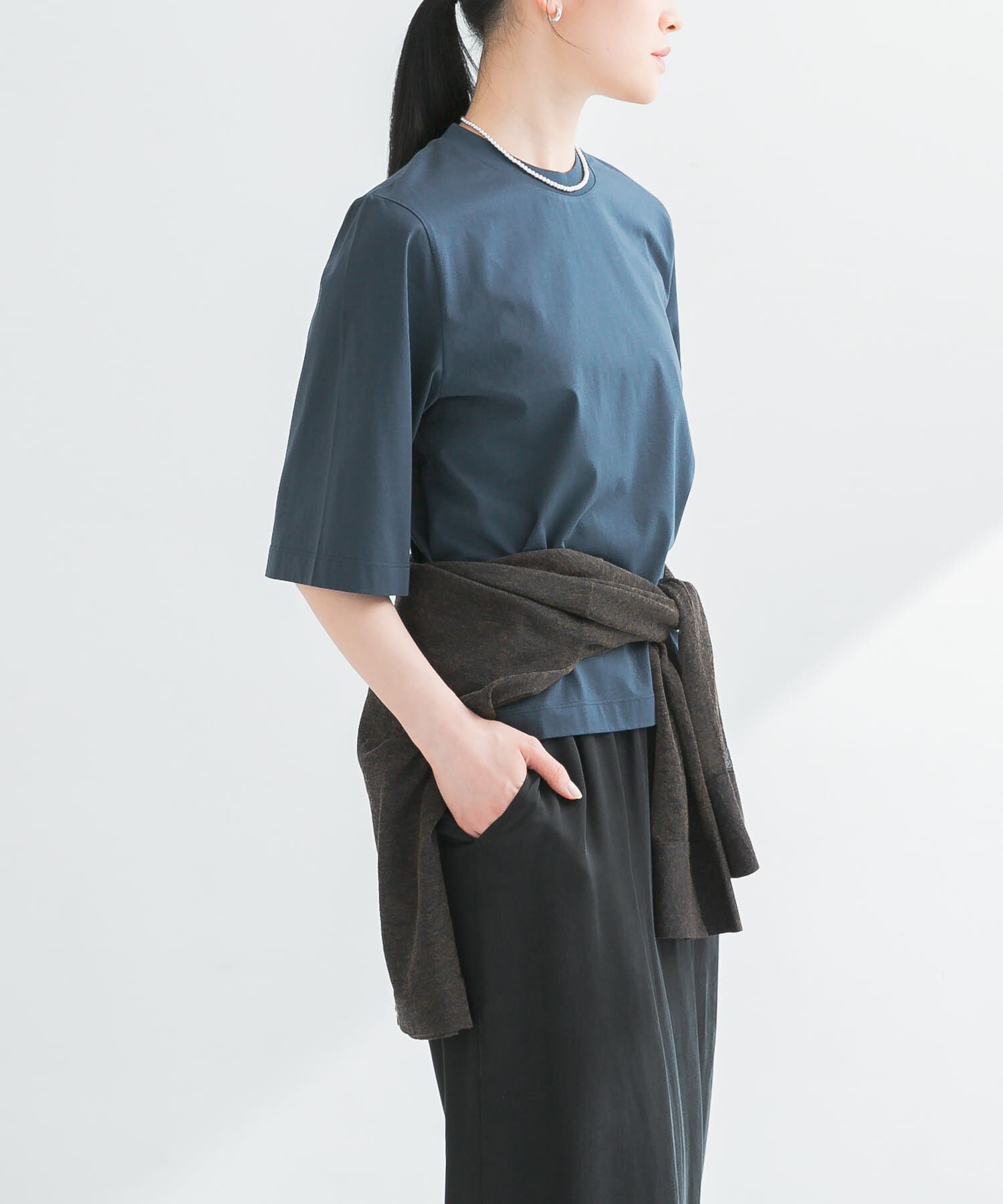 URBAN RESEARCH「スーピマコットンハーフスリーブカットソー」|Tシャツ・カットソー|