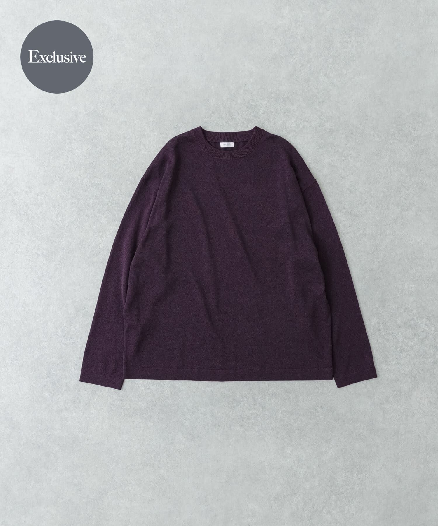 URBAN RESEARCH「『別注』crepuscule&times;UR　Washi Knit Long-Sleeve T-shirts」|ニット・セーター|パープル