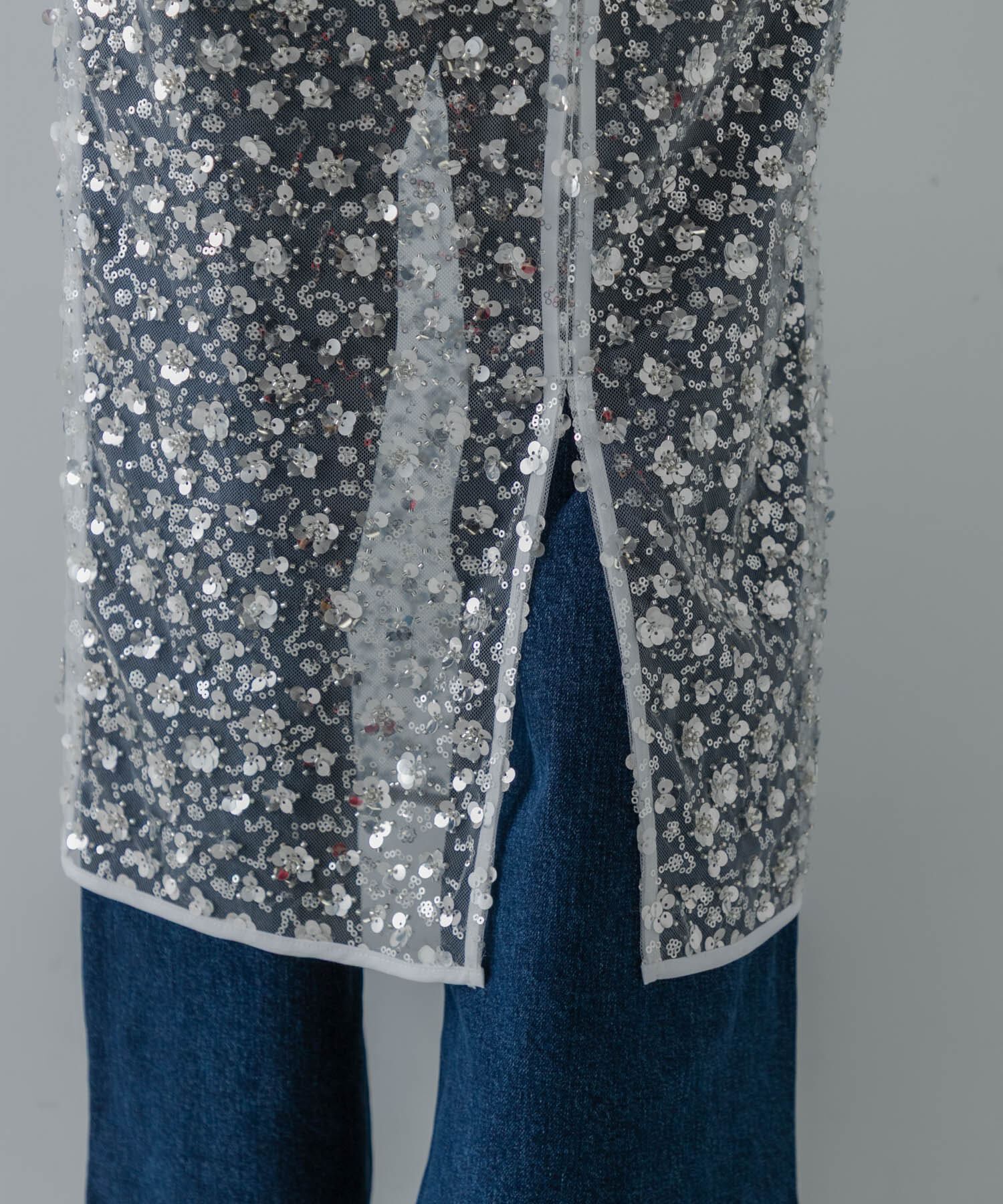 URBAN RESEARCH「スパンコールチュールレイヤードスカート」|スカート|