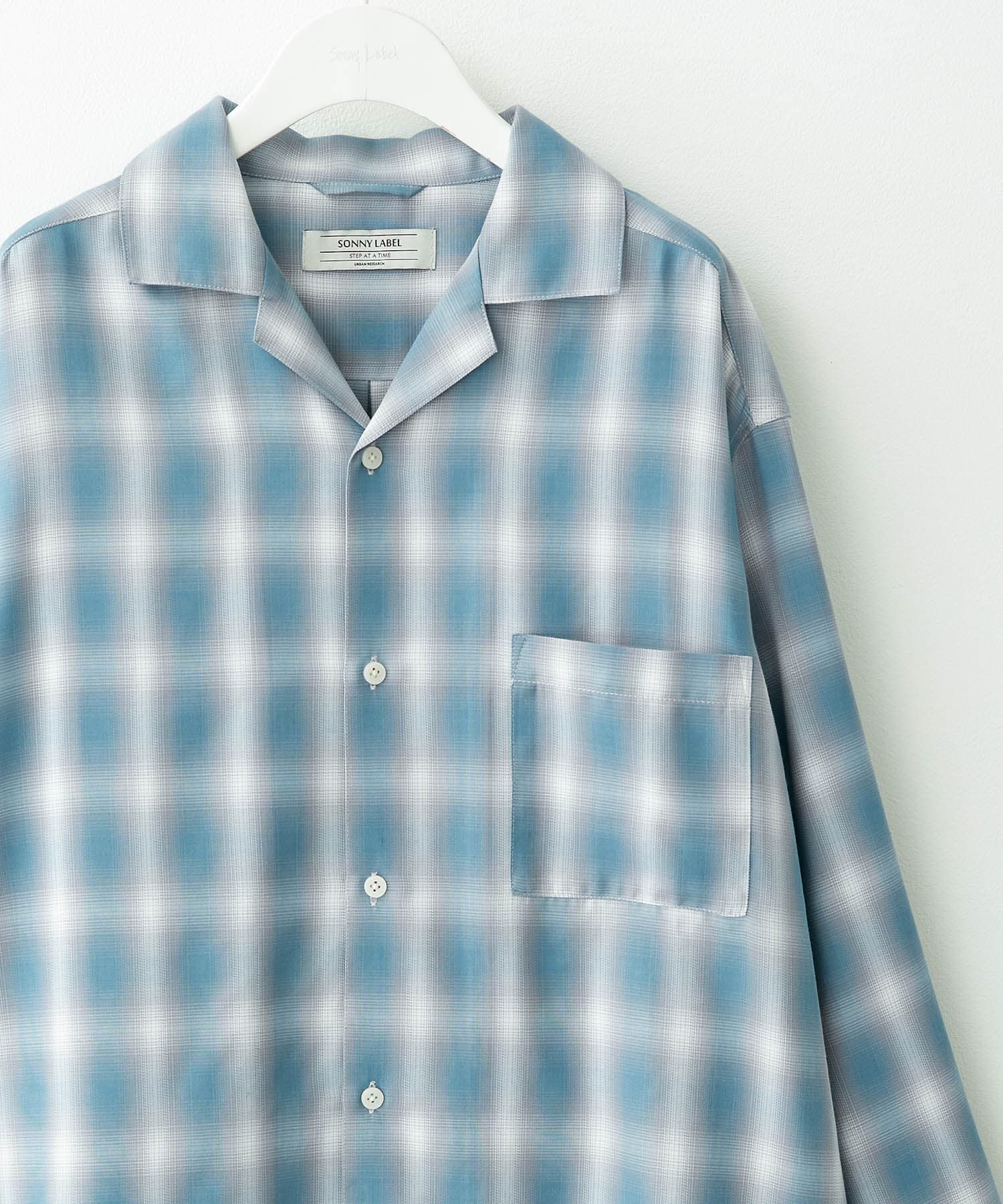 Sonny Label 「オンブレチェックロングスリーブシャツ」|シャツ・ブラウス|ブルー系その他