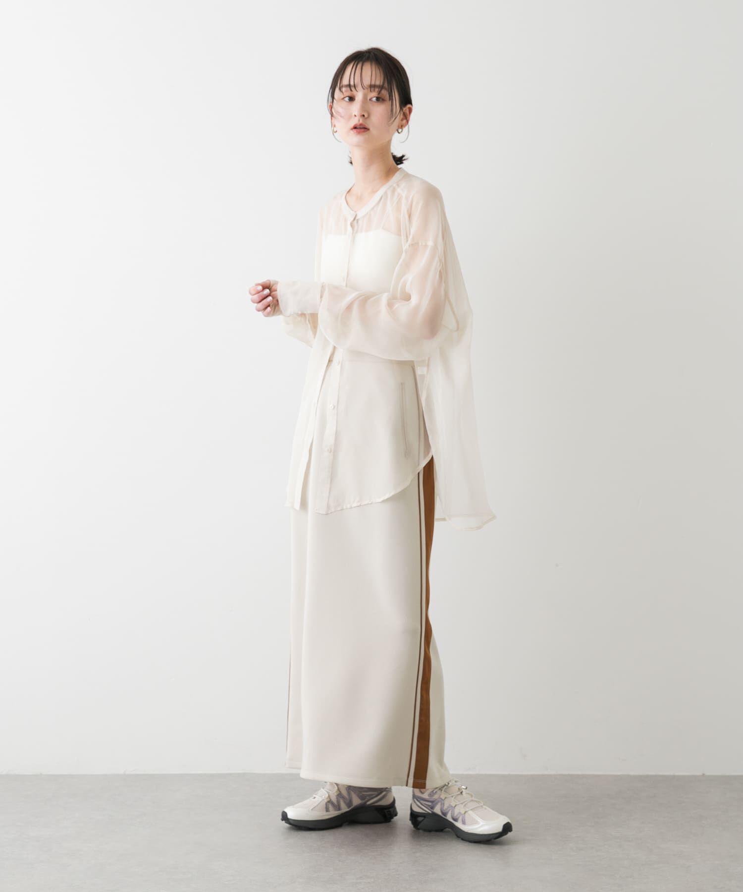 SENSE OF PLACE by URBAN RESEARCH「バンドカラーシャンブレーシアーシャツ」|シャツ・ブラウス|