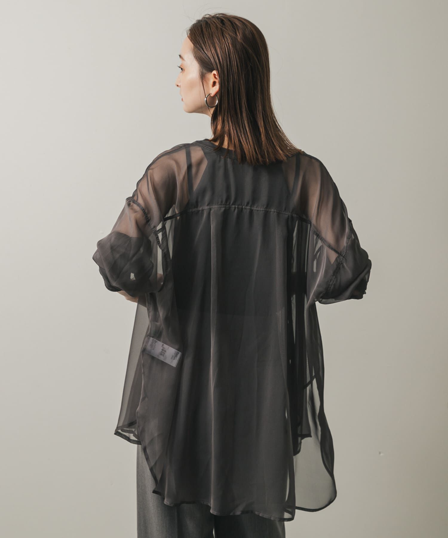 SENSE OF PLACE by URBAN RESEARCH「バンドカラーシャンブレーシアーシャツ」|シャツ・ブラウス|