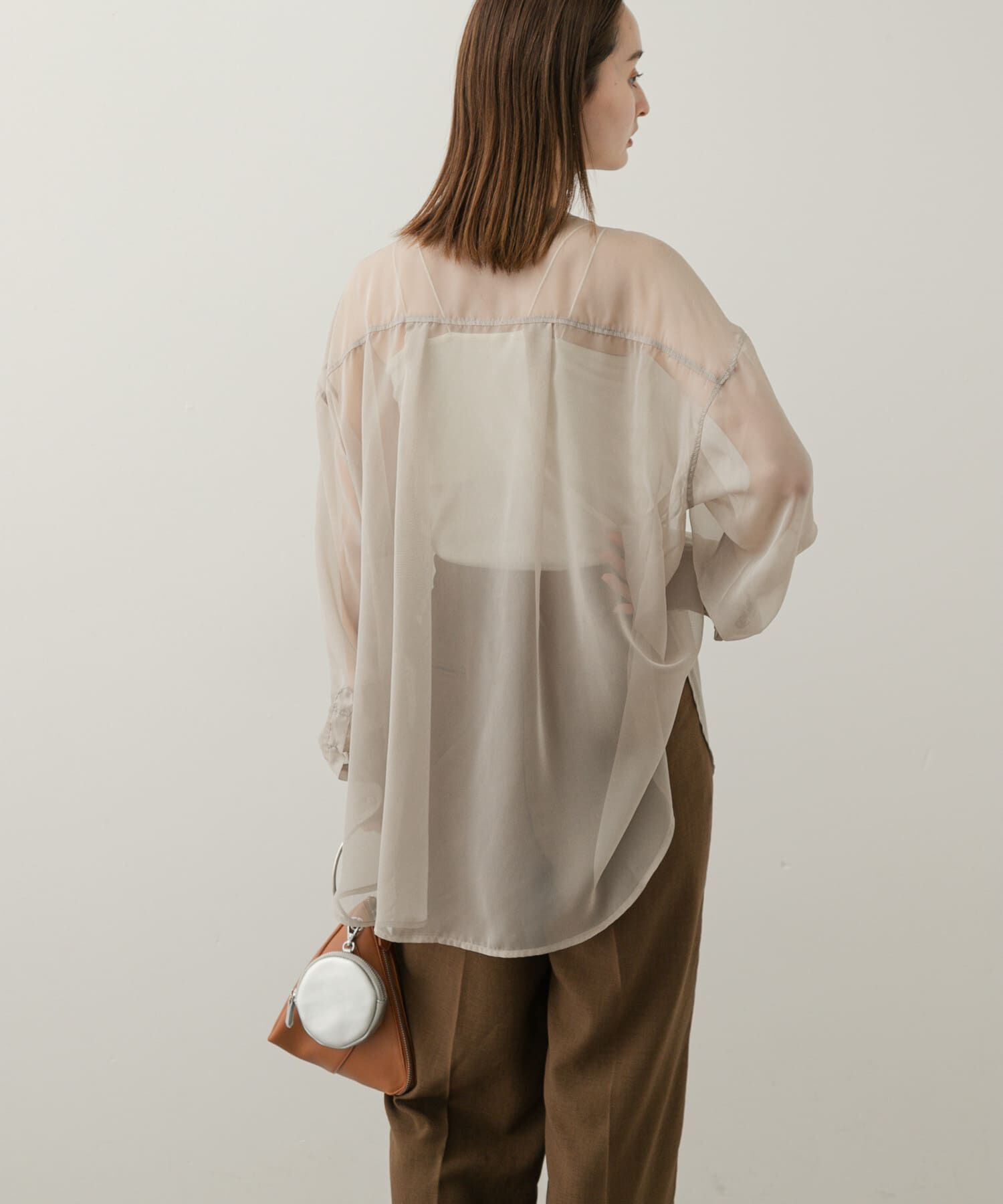 SENSE OF PLACE by URBAN RESEARCH「バンドカラーシャンブレーシアーシャツ」|シャツ・ブラウス|