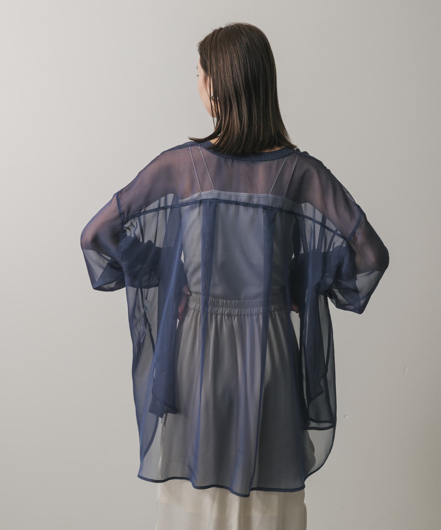 SENSE OF PLACE by URBAN RESEARCH「バンドカラーシャンブレーシアーシャツ」|シャツ・ブラウス|