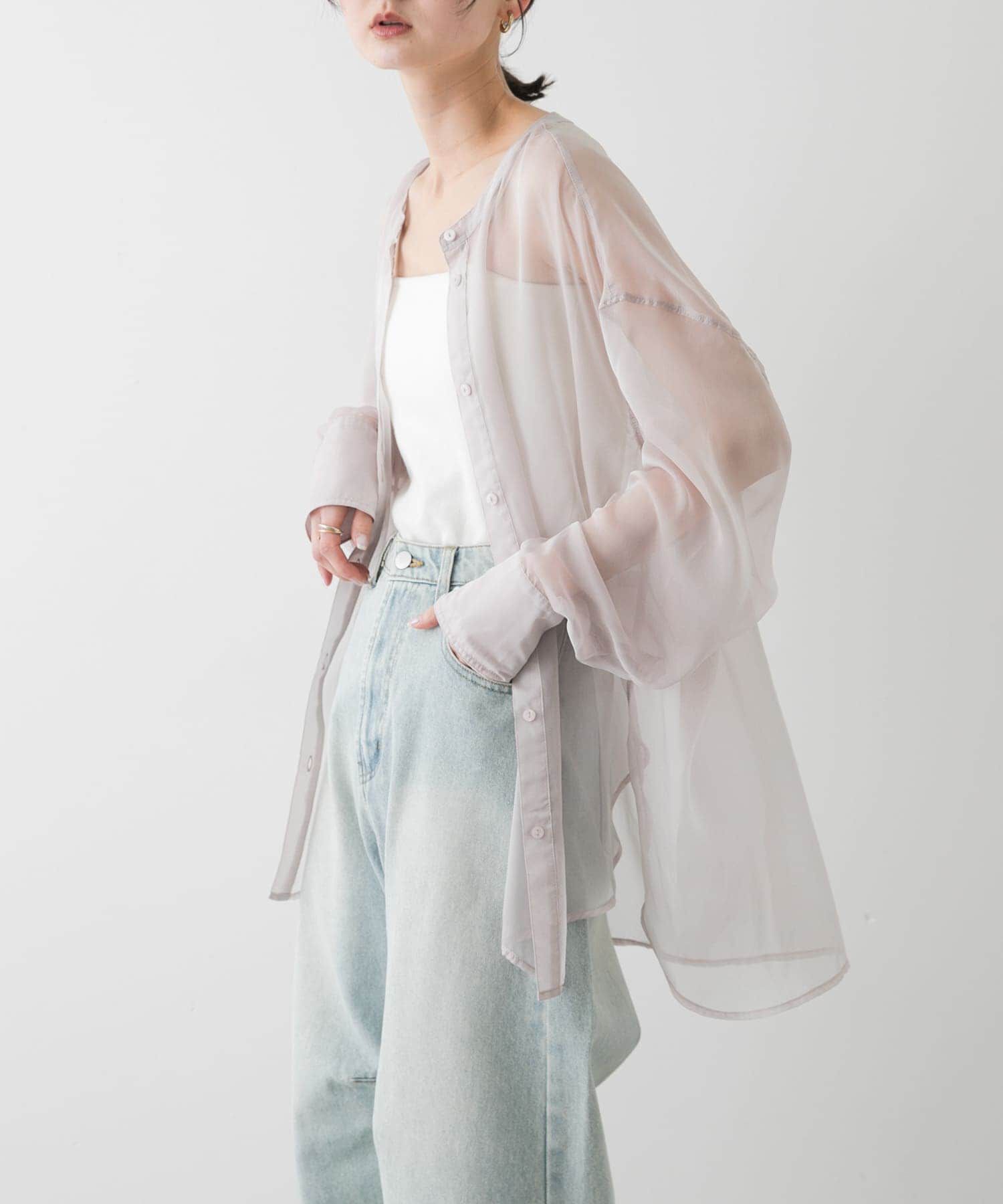 SENSE OF PLACE by URBAN RESEARCH「バンドカラーシャンブレーシアーシャツ」|シャツ・ブラウス|