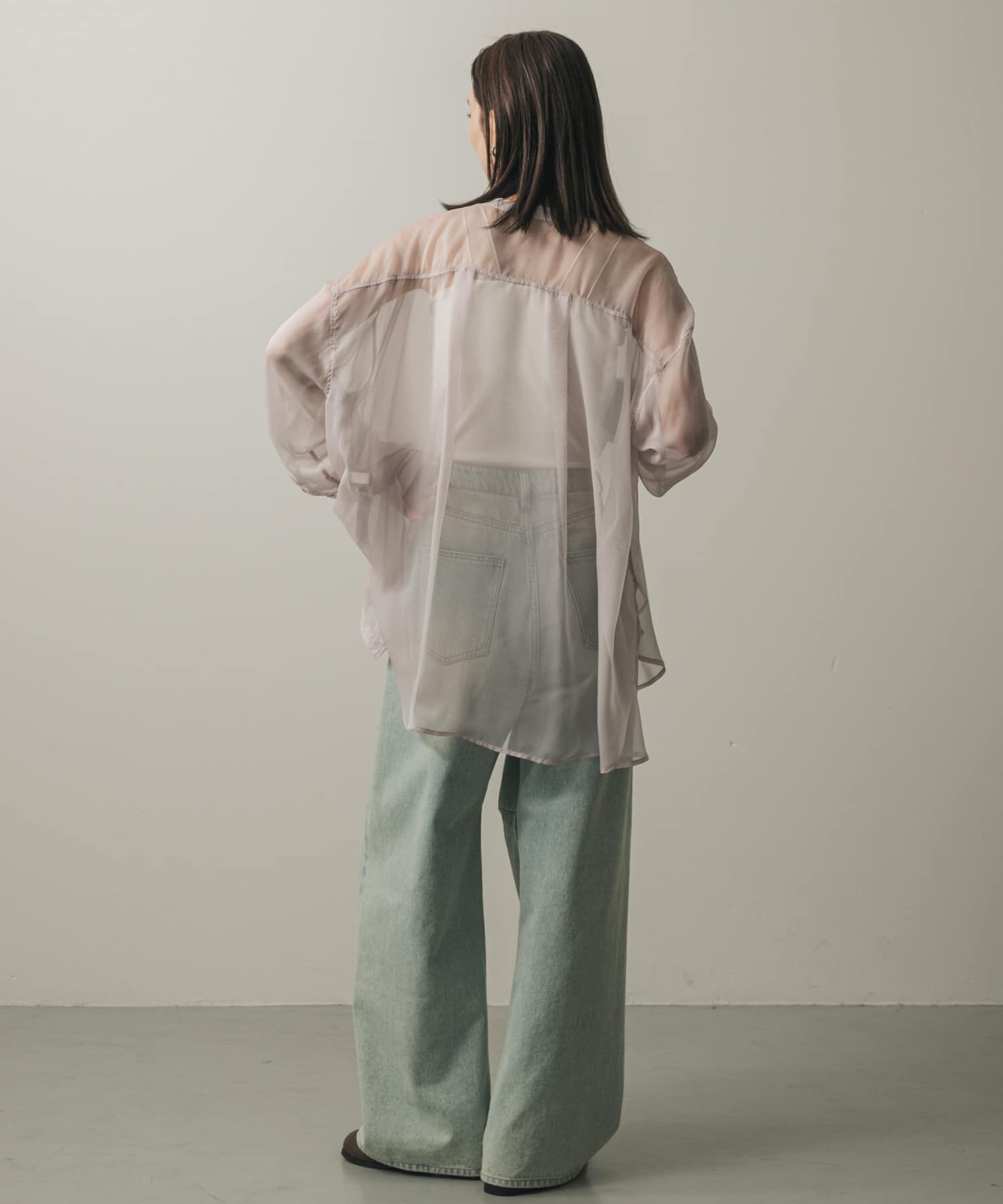 SENSE OF PLACE by URBAN RESEARCH「バンドカラーシャンブレーシアーシャツ」|シャツ・ブラウス|