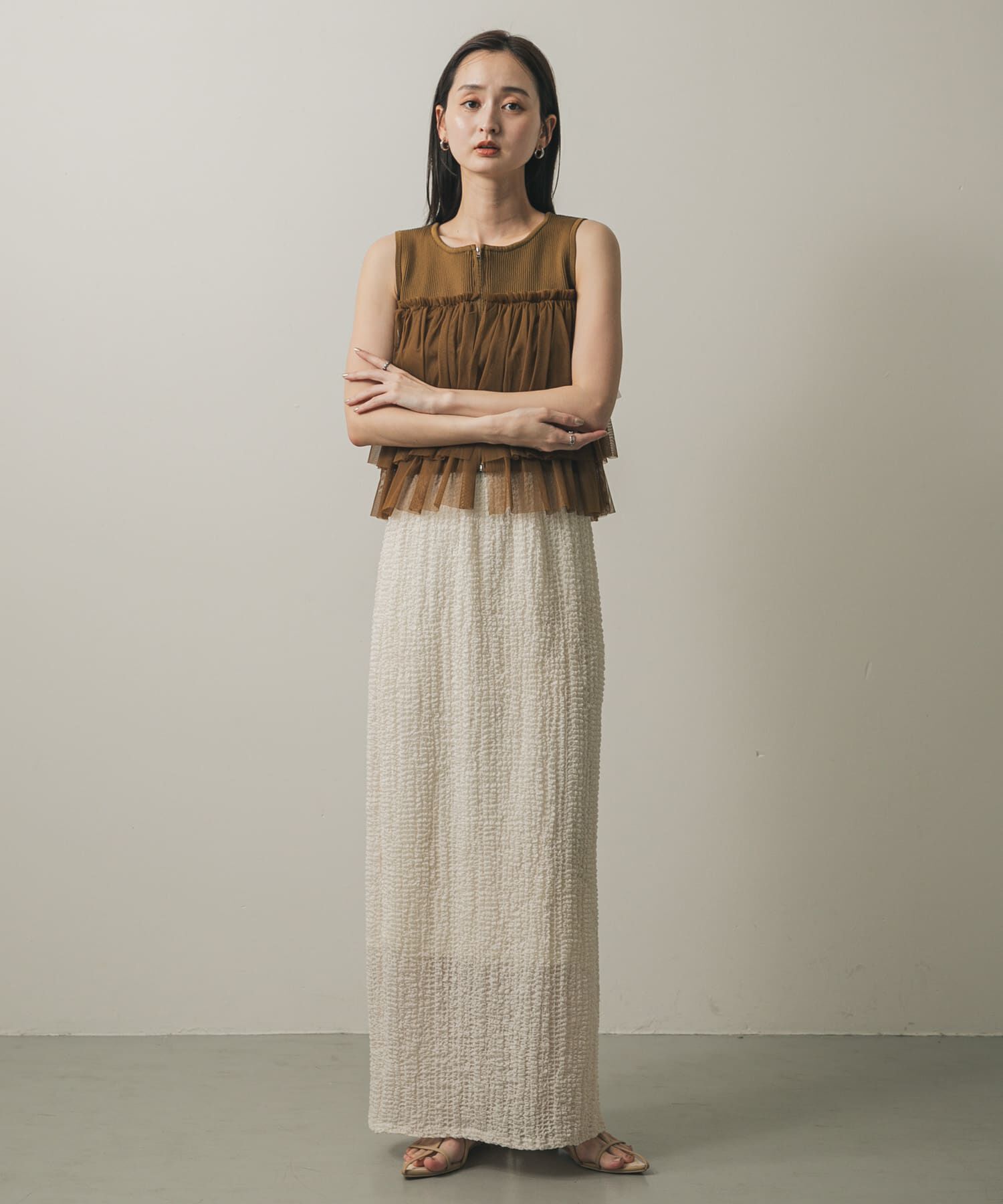 SENSE OF PLACE by URBAN RESEARCH「シアーフクレジャガードスカート」|スカート|