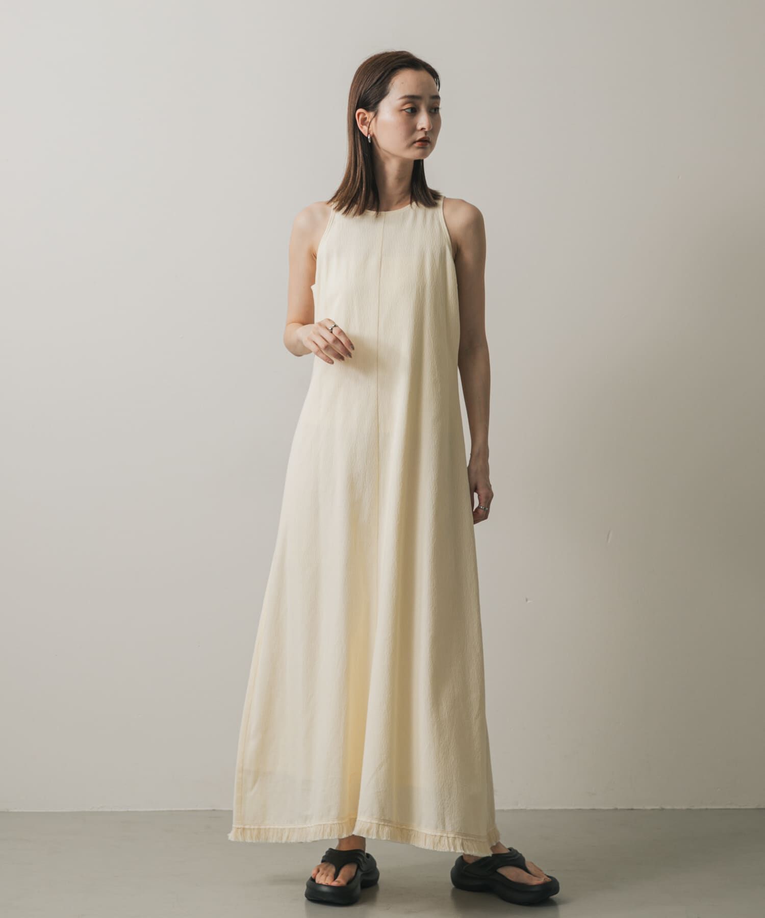 SENSE OF PLACE by URBAN RESEARCH「アメスリフリンジワンピース」|ワンピース|