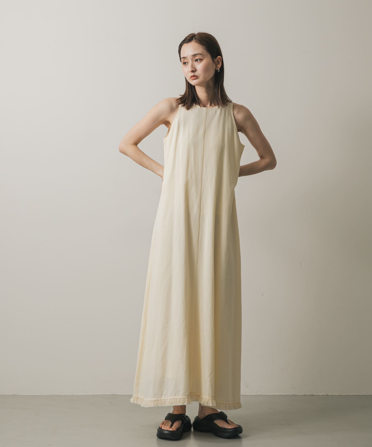 SENSE OF PLACE by URBAN RESEARCH「アメスリフリンジワンピース」|ワンピース|