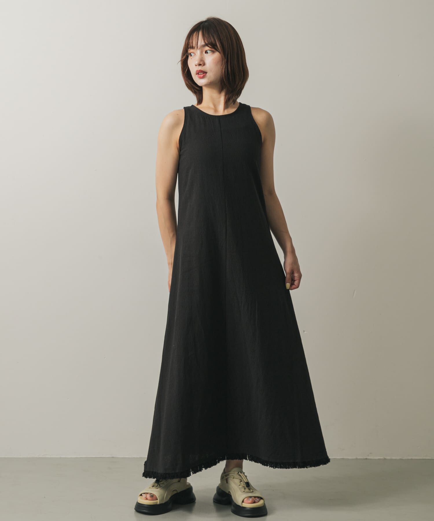 SENSE OF PLACE by URBAN RESEARCH「アメスリフリンジワンピース」|ワンピース|