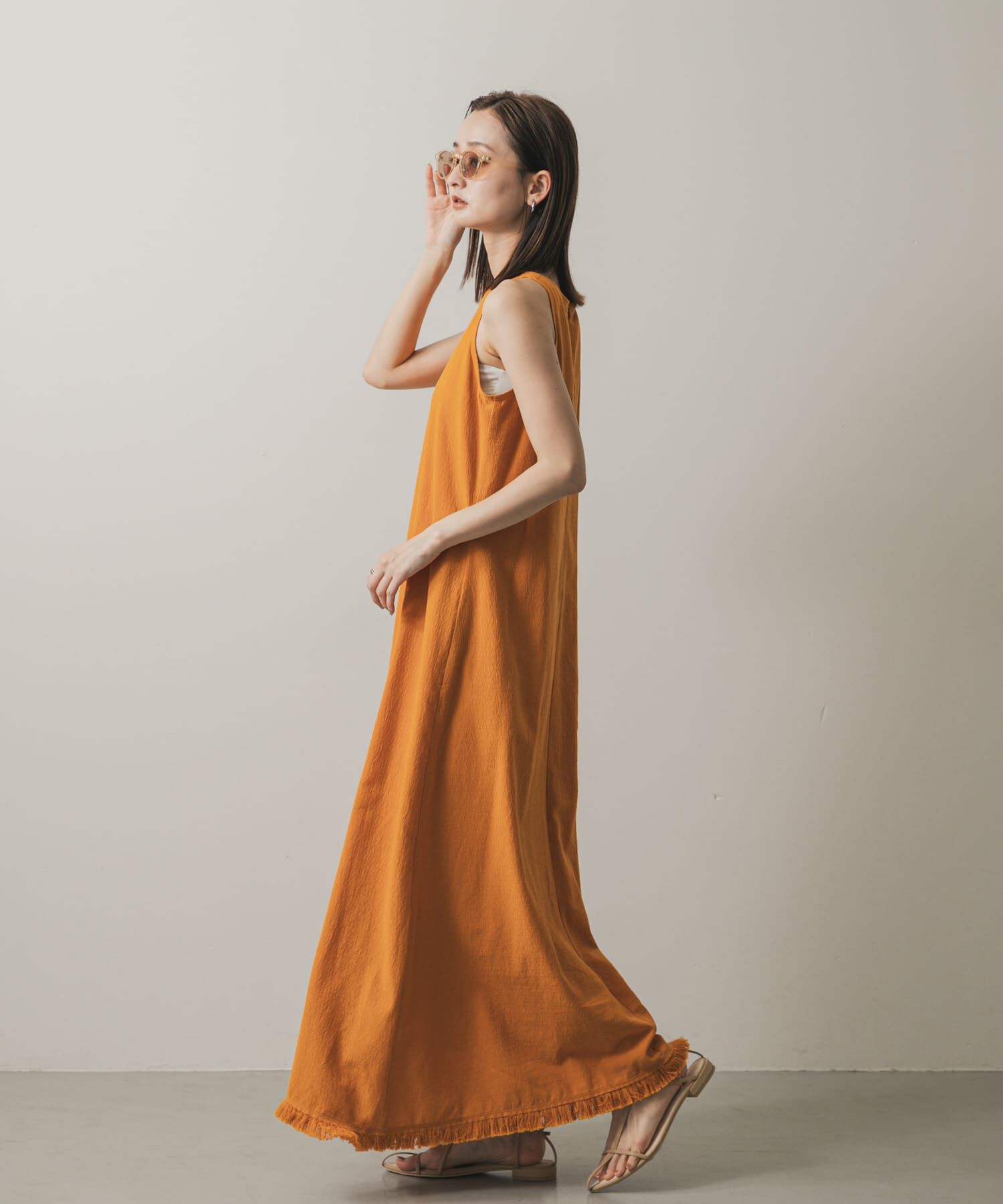 SENSE OF PLACE by URBAN RESEARCH「アメスリフリンジワンピース」|ワンピース|