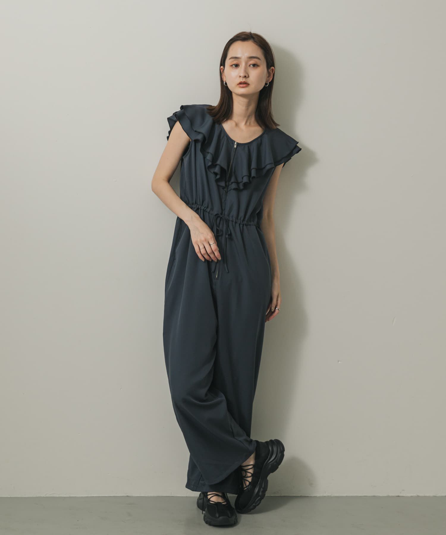 SENSE OF PLACE by URBAN RESEARCH「フリルオールインワン」|スカート|