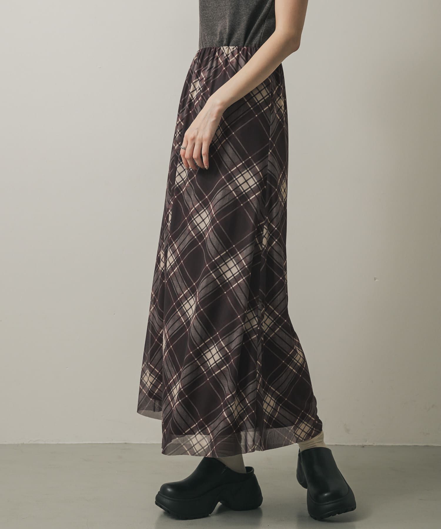 SENSE OF PLACE by URBAN RESEARCH「シアーチェックスカート」|スカート|