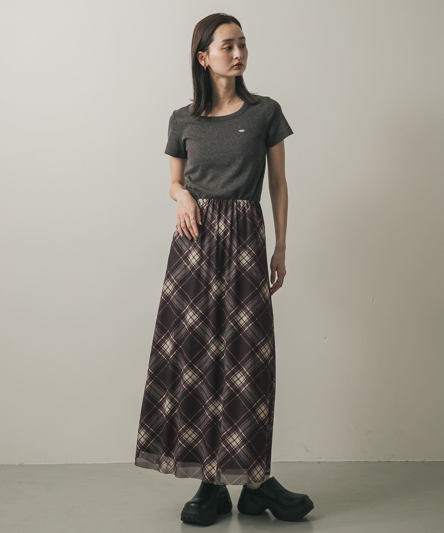 SENSE OF PLACE by URBAN RESEARCH「シアーチェックスカート」|スカート|
