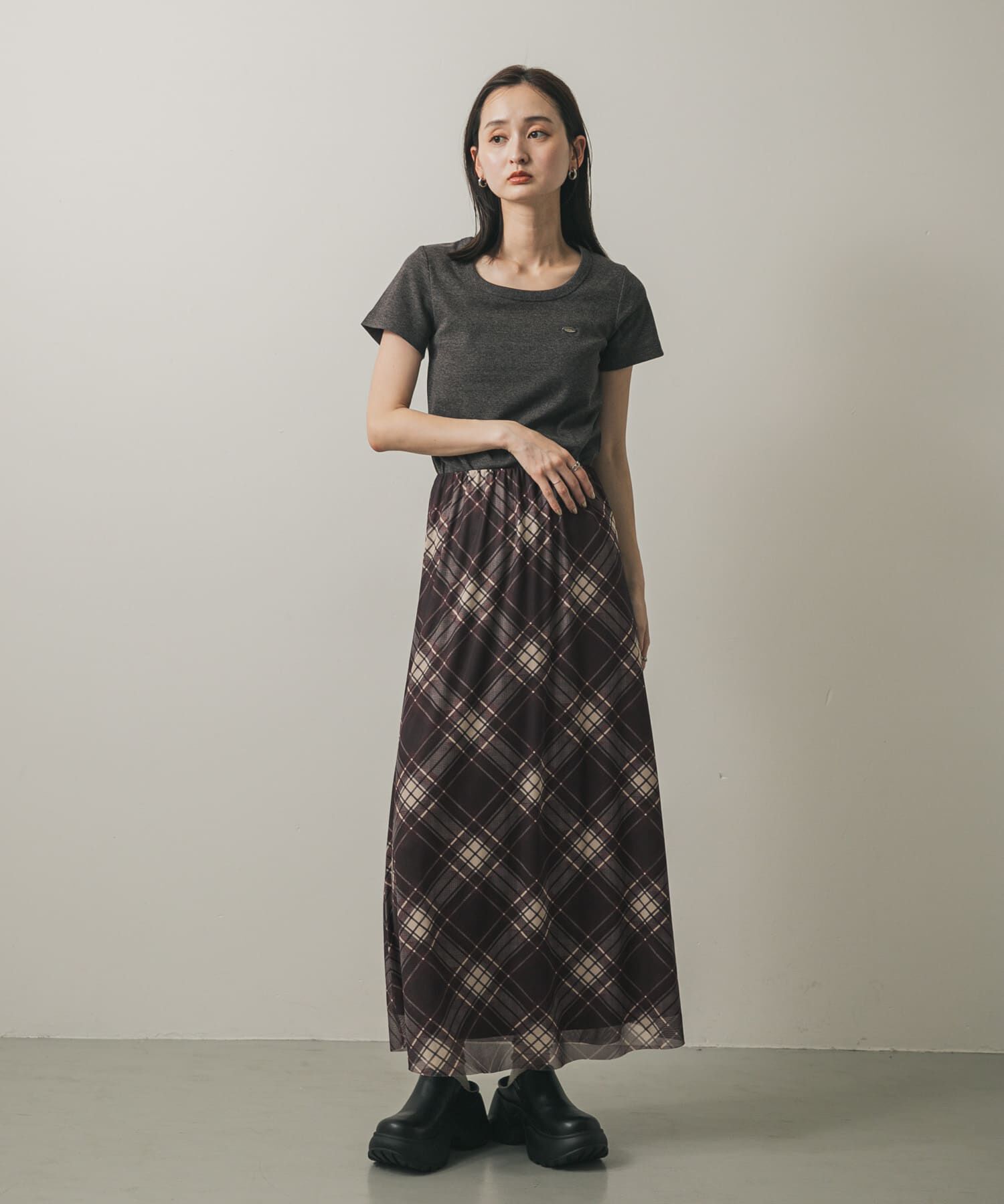 SENSE OF PLACE by URBAN RESEARCH「シアーチェックスカート」|スカート|