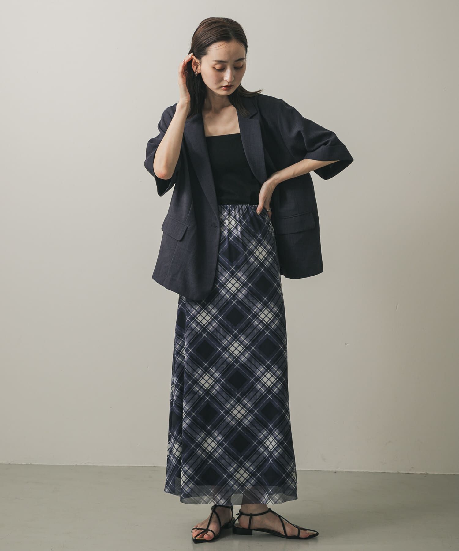 SENSE OF PLACE by URBAN RESEARCH「シアーチェックスカート」|スカート|