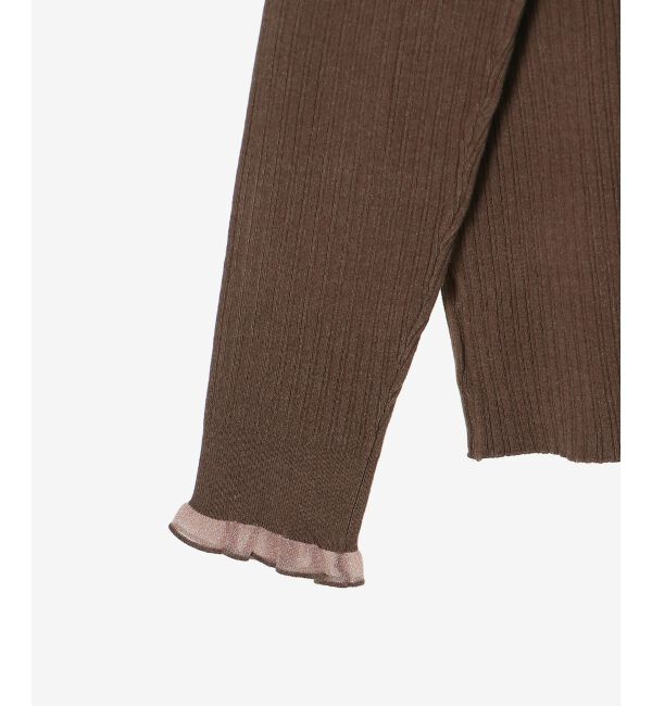  「《手洗い可能》シアーフリルリブニット」|ニット・セーター|