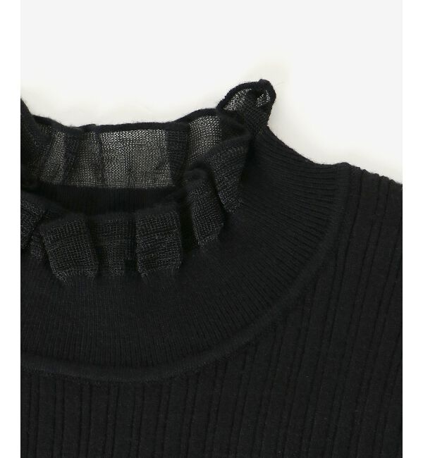  「《手洗い可能》シアーフリルリブニット」|ニット・セーター|