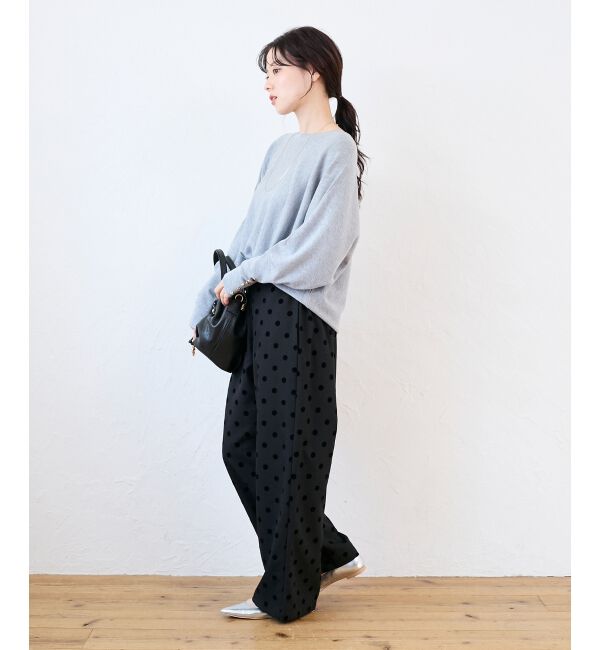  「《手洗い可能》ジュエリーボタンスリーブニット」|ニット・セーター|