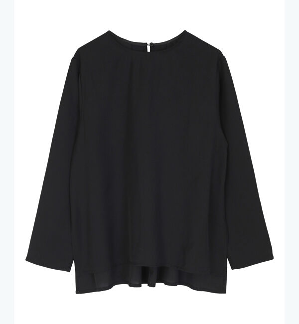ur's「ラウンドネックバックタックブラウス」|シャツ・ブラウス|ブラック