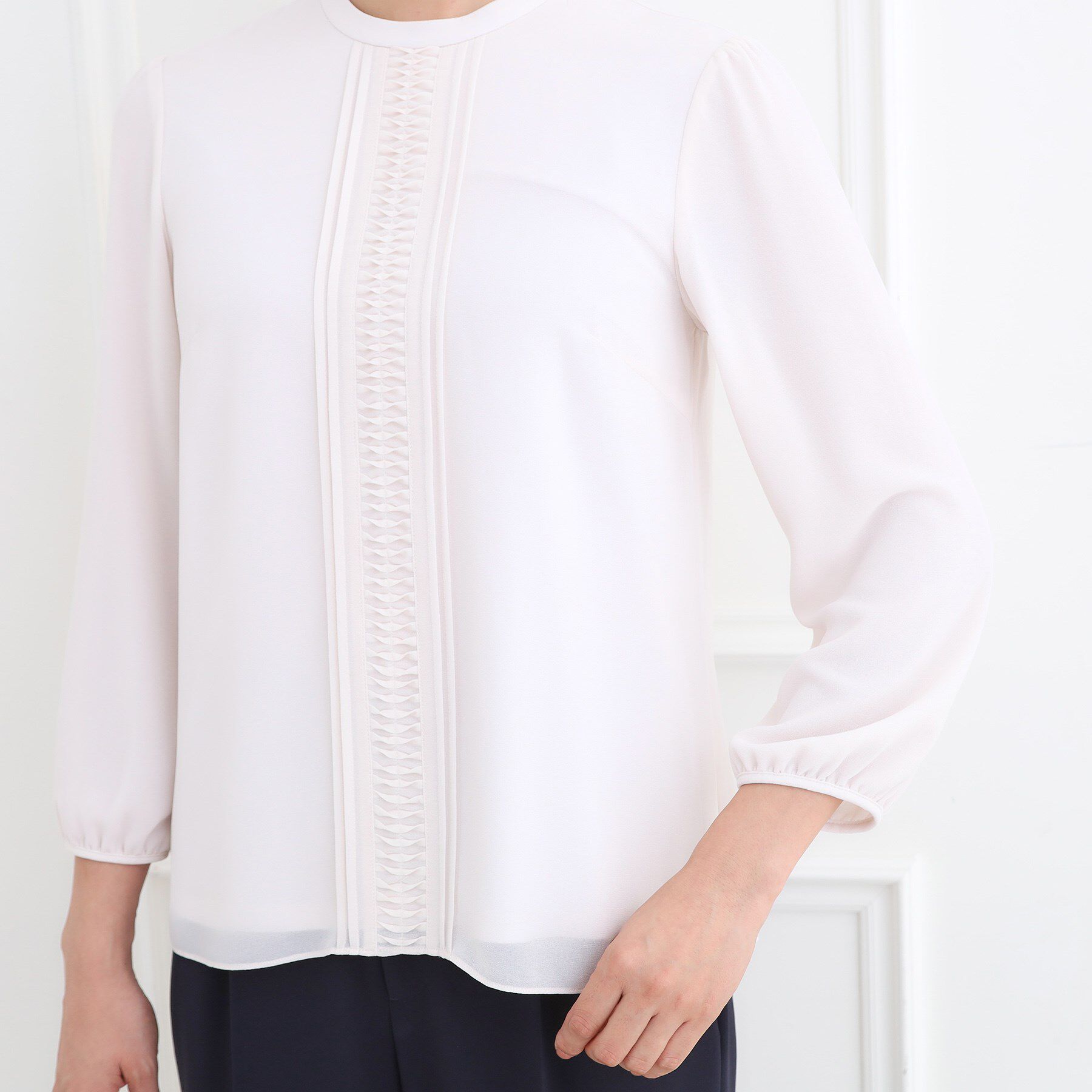 Reflect「【フォーマル／入卒／お仕事に◎】スタンドネックブラウス」|シャツ・ブラウス|