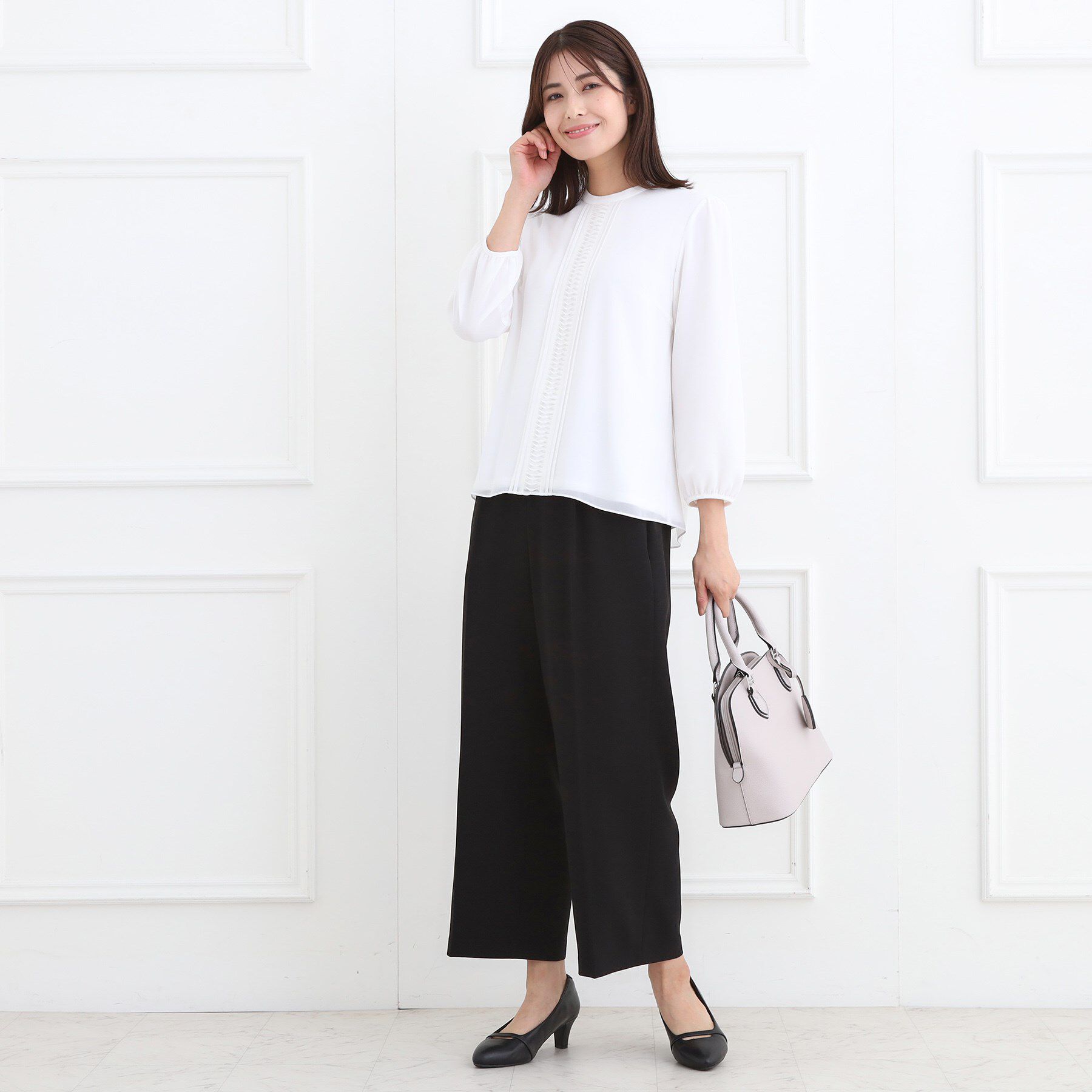 Reflect「【フォーマル／入卒／お仕事に◎】スタンドネックブラウス」|シャツ・ブラウス|