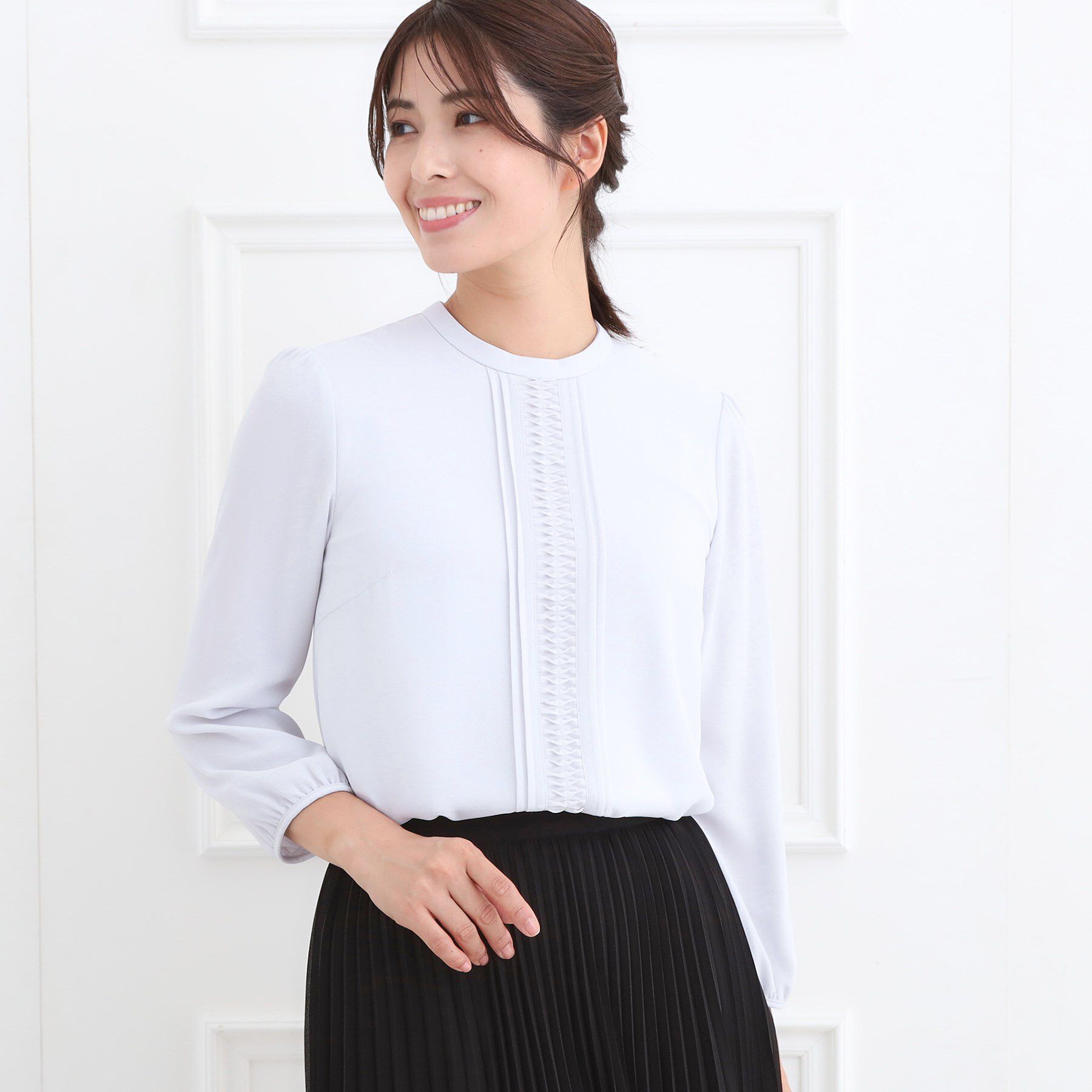 Reflect「【フォーマル／入卒／お仕事に◎】スタンドネックブラウス」|シャツ・ブラウス|