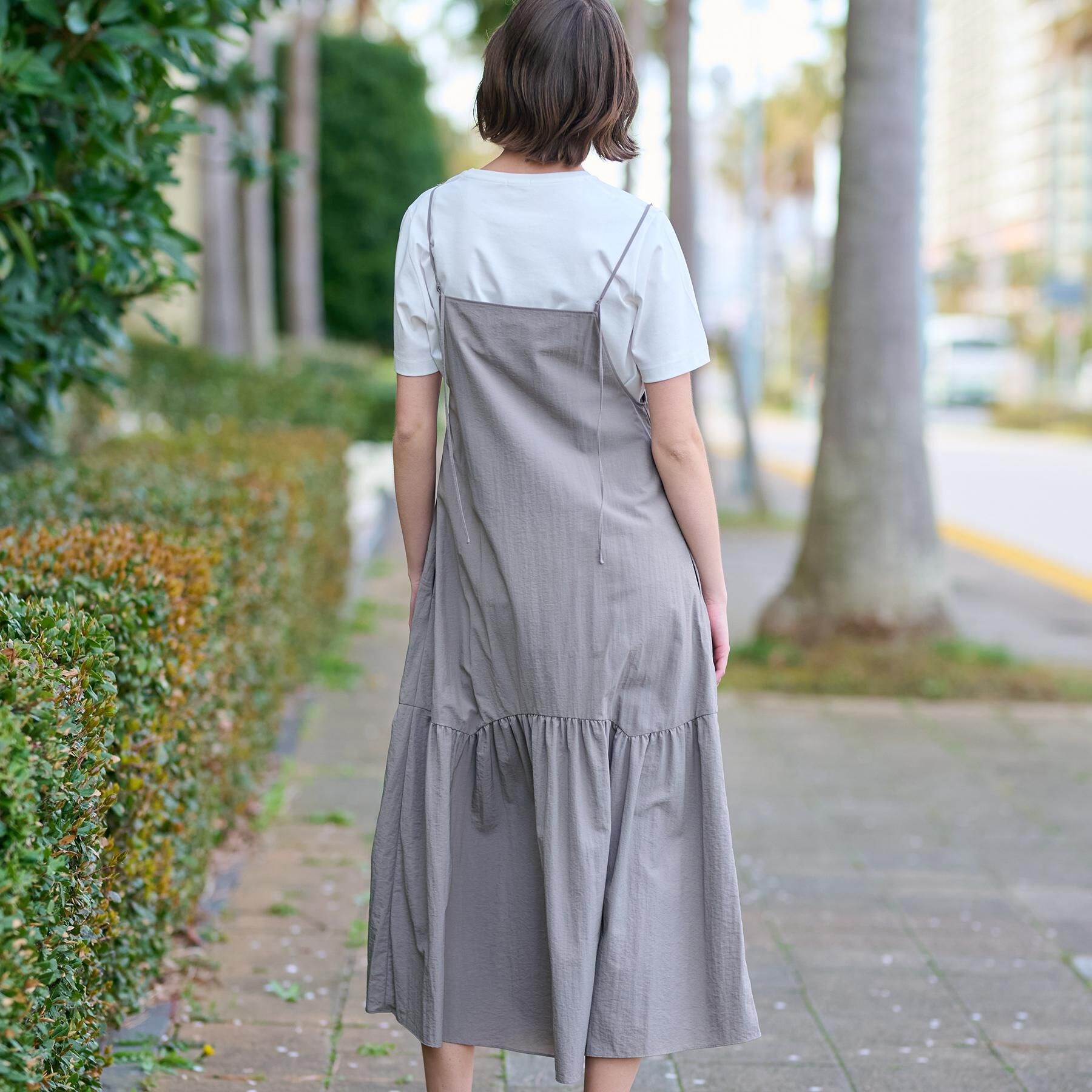 DRESSTERIOR「【接触冷感/撥水】タフタキャミワンピース」|ワンピース|