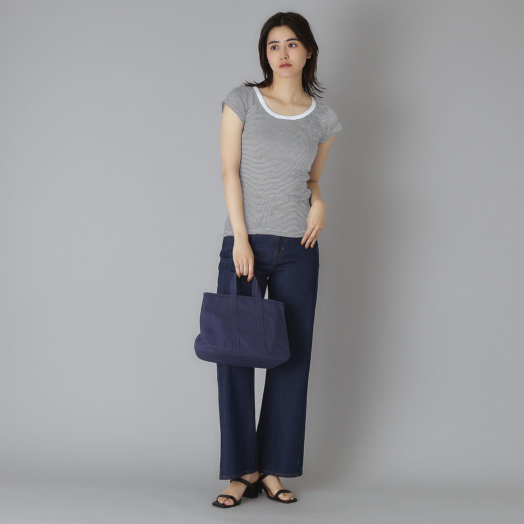 DRESSTERIOR「Robert．P．Miller（ロベルト・ピー・ミラー）パネルリブボーダーUネックTシャツ」|Tシャツ・カットソー|