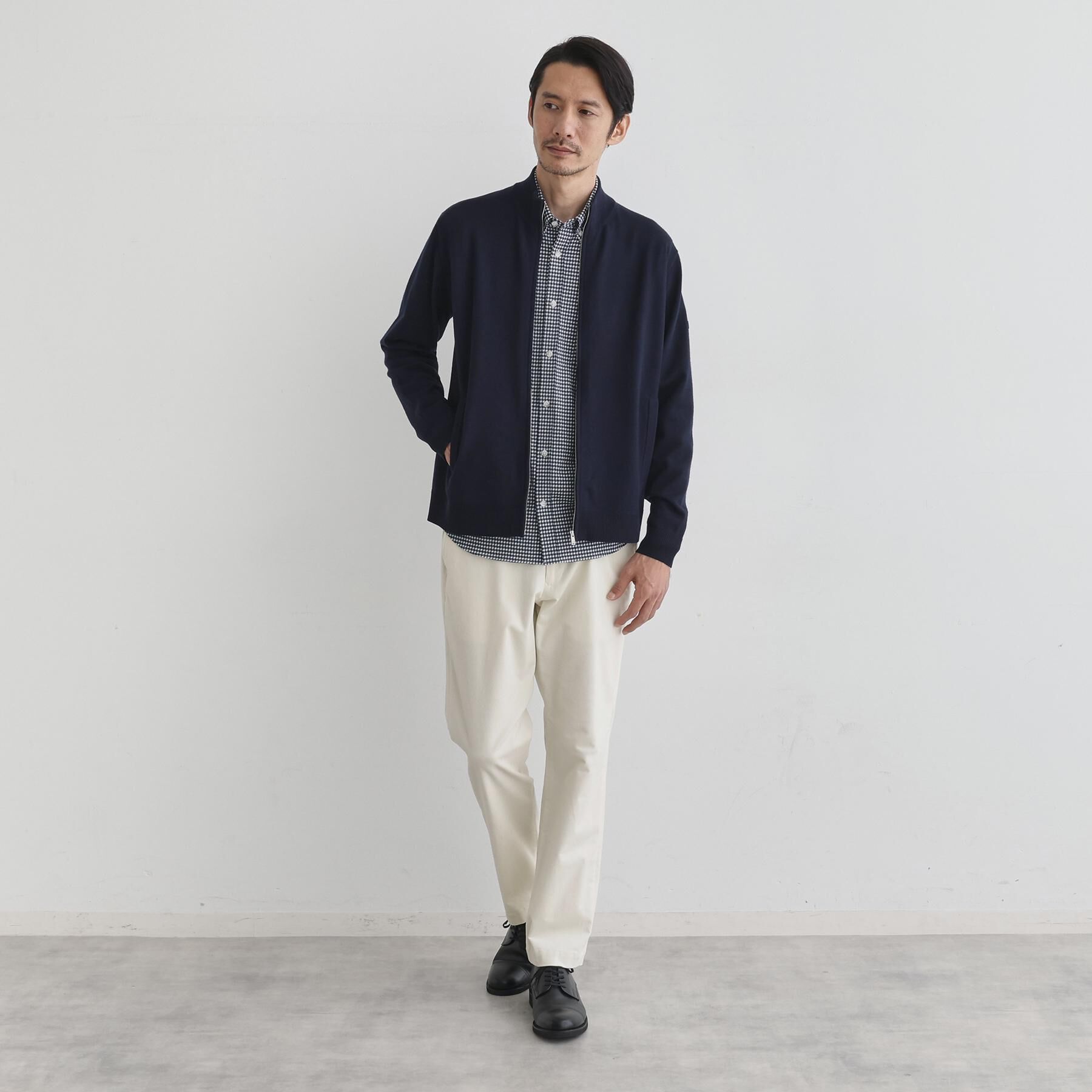 TAKEO KIKUCHI「アンチピリング ジップアップ ニット」|ニット・セーター|