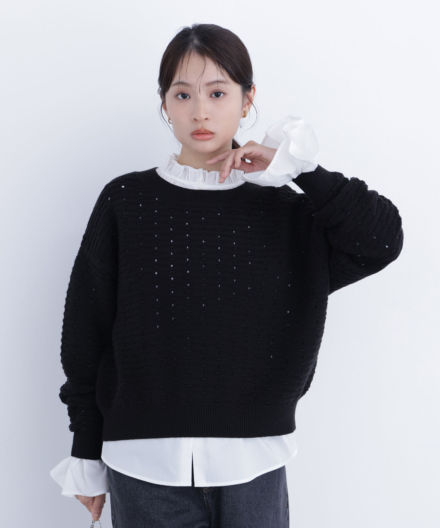  「〈N.〉 アイレットニットプルオーバー」|ニット・セーター|