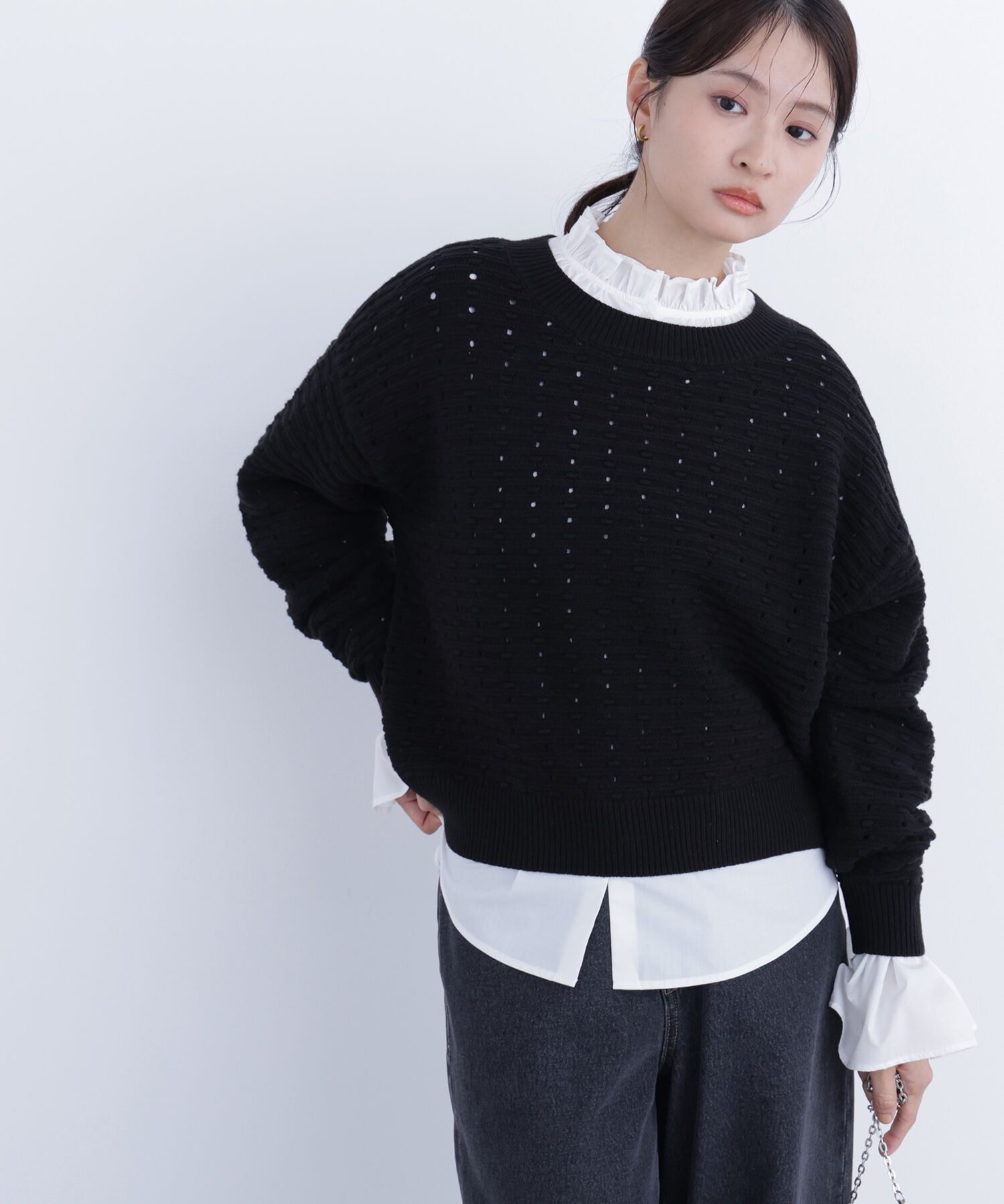  「〈N.〉 アイレットニットプルオーバー」|ニット・セーター|