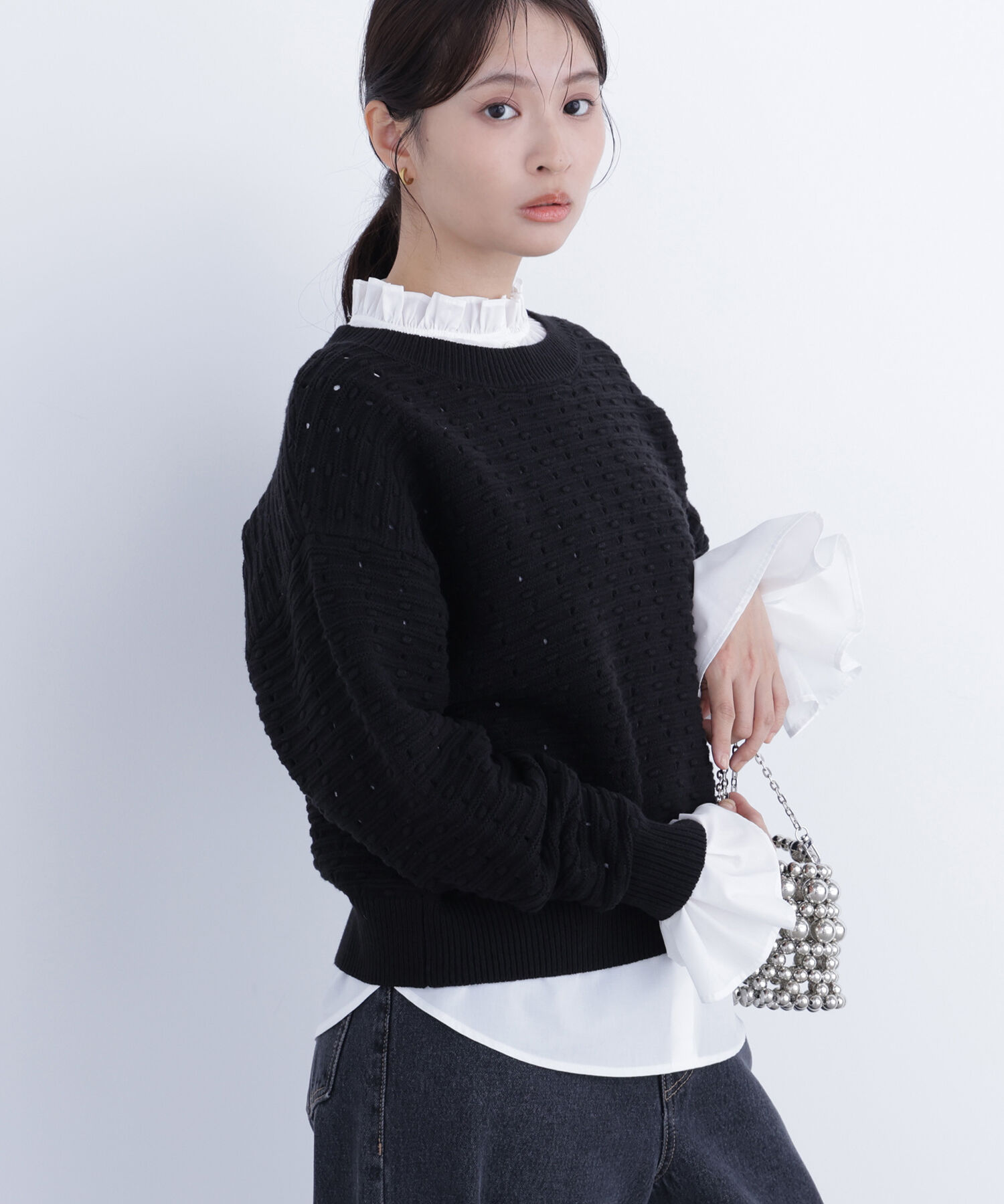  「〈N.〉 アイレットニットプルオーバー」|ニット・セーター|