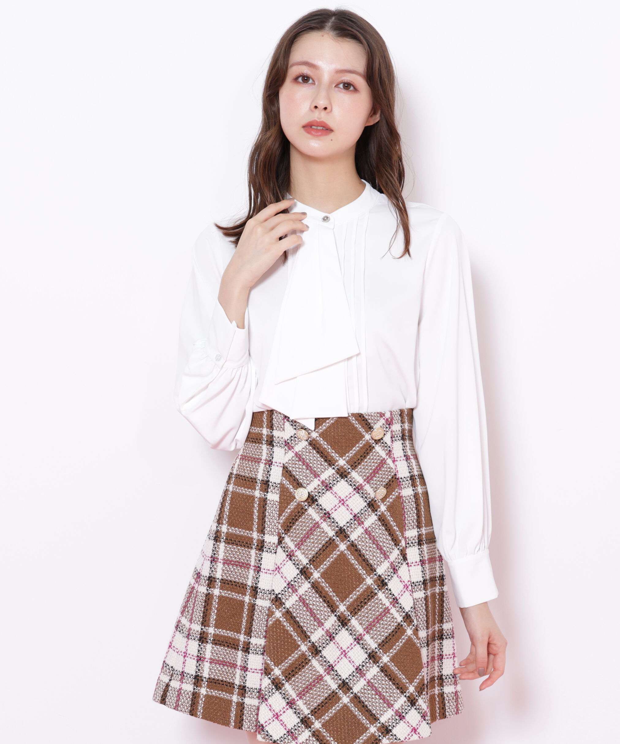  「ドレープピンタックブラウス」|シャツ・ブラウス|