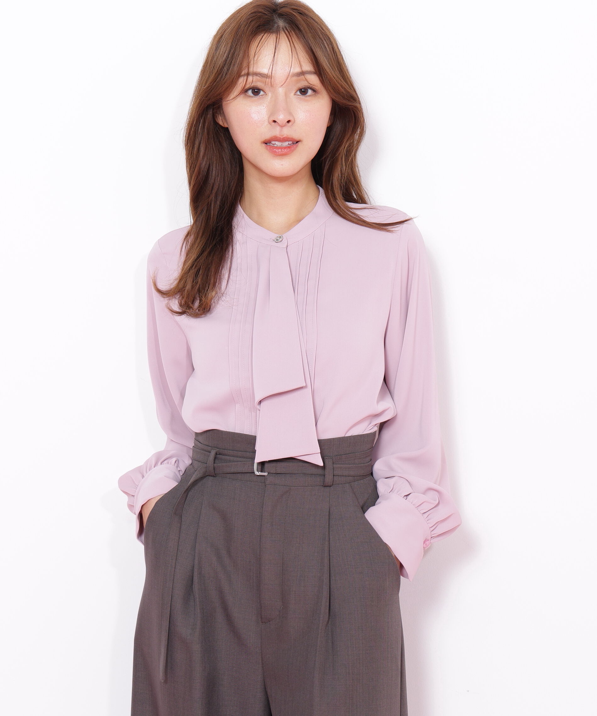  「ドレープピンタックブラウス」|シャツ・ブラウス|