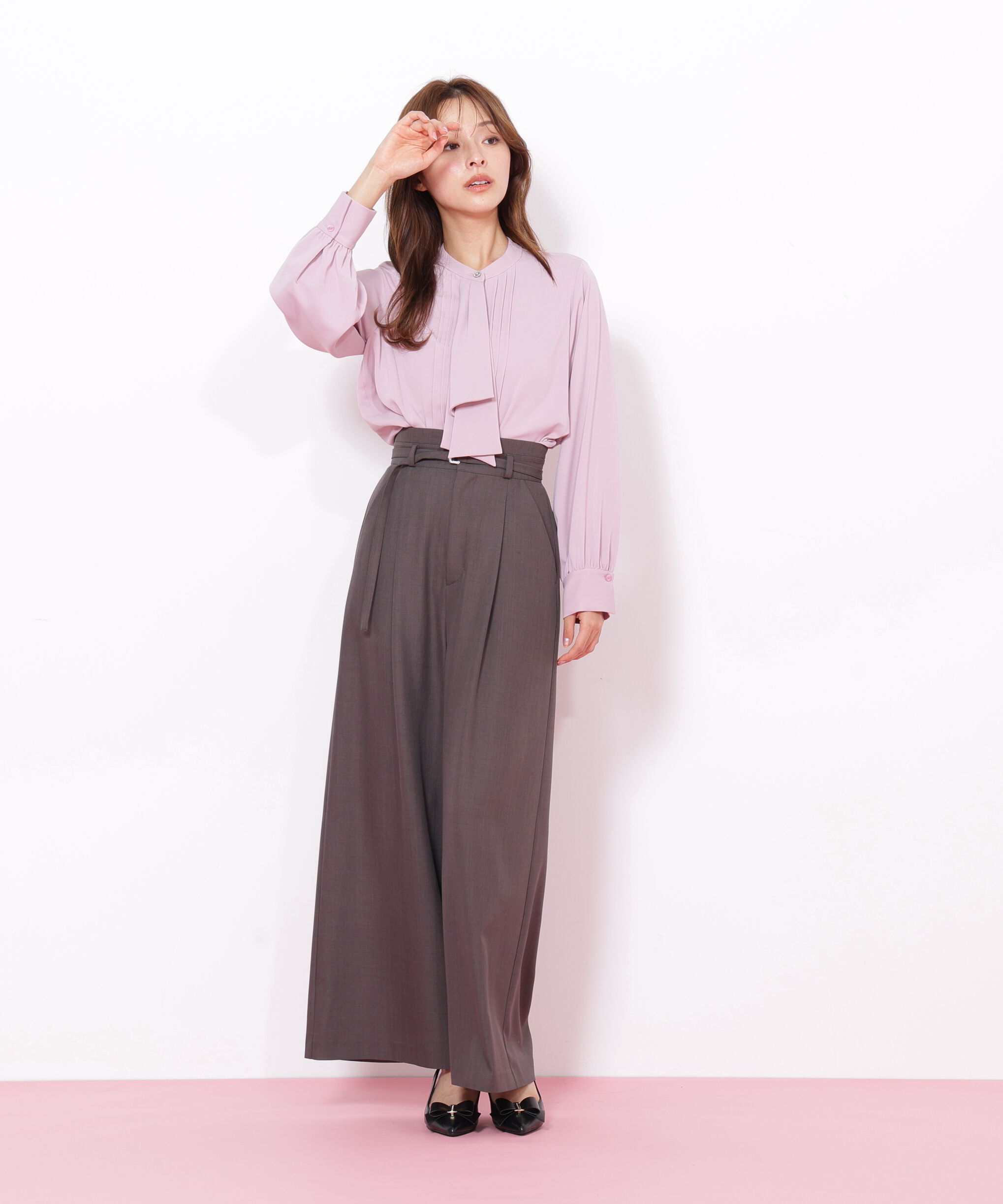  「ドレープピンタックブラウス」|シャツ・ブラウス|