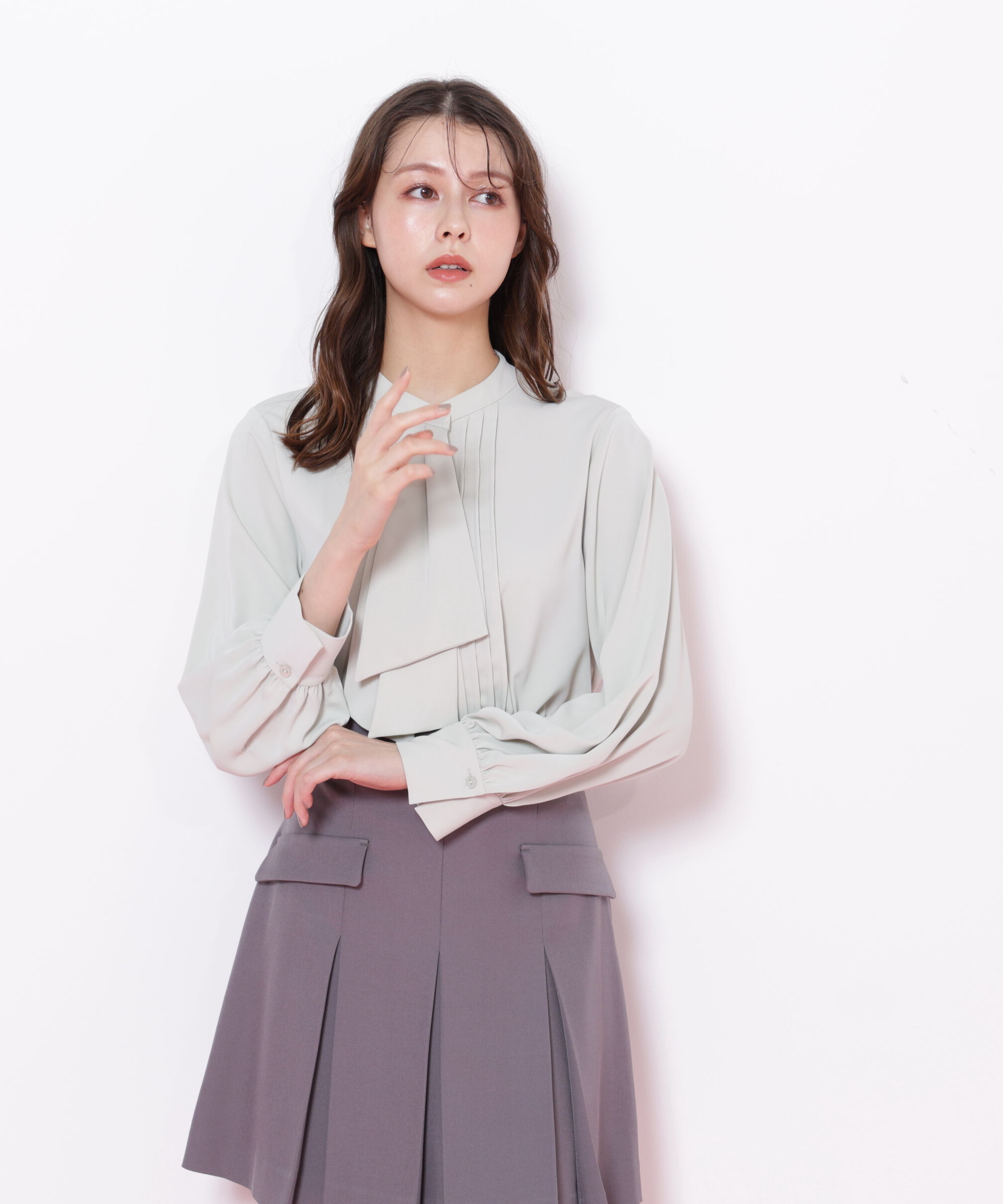  「ドレープピンタックブラウス」|シャツ・ブラウス|