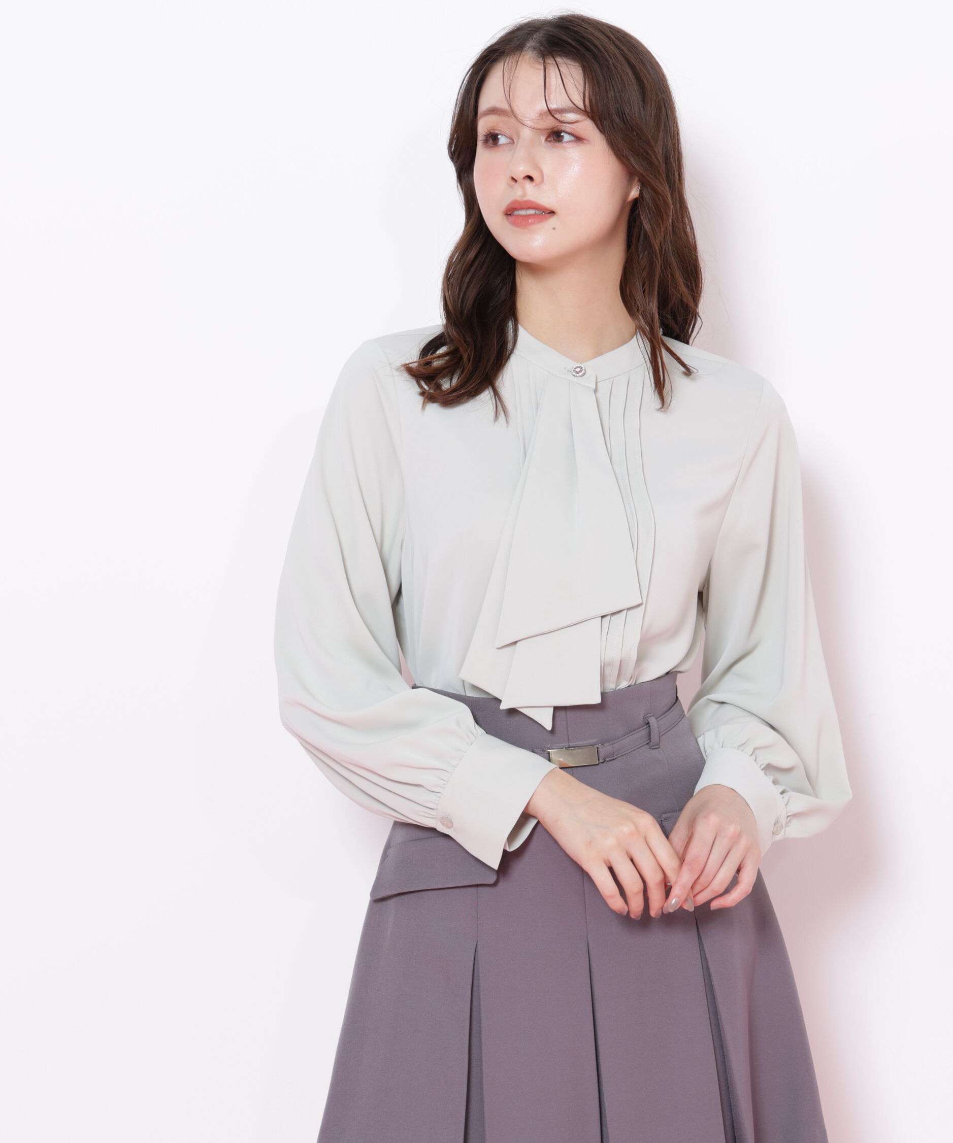  「ドレープピンタックブラウス」|シャツ・ブラウス|