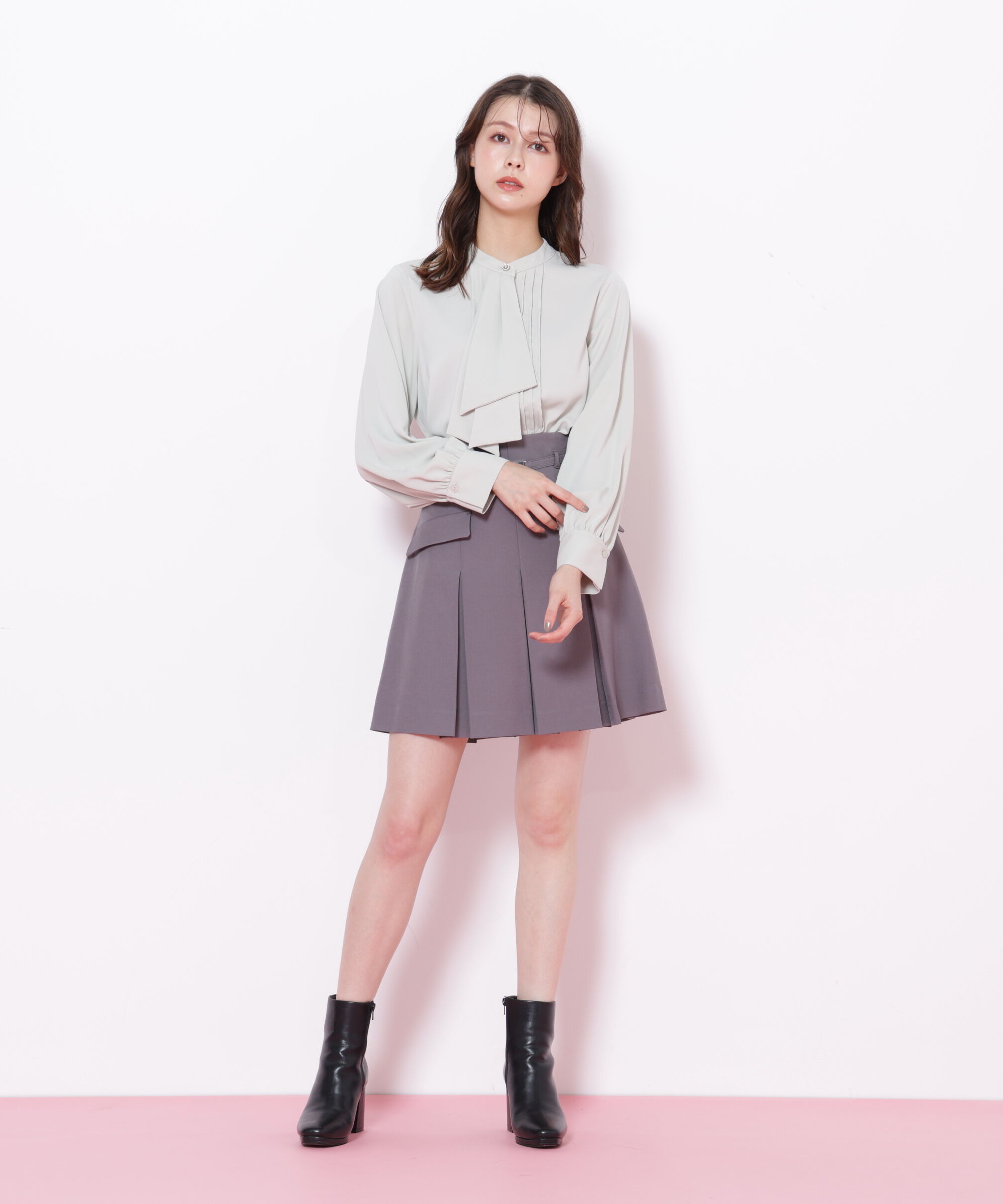  「ドレープピンタックブラウス」|シャツ・ブラウス|