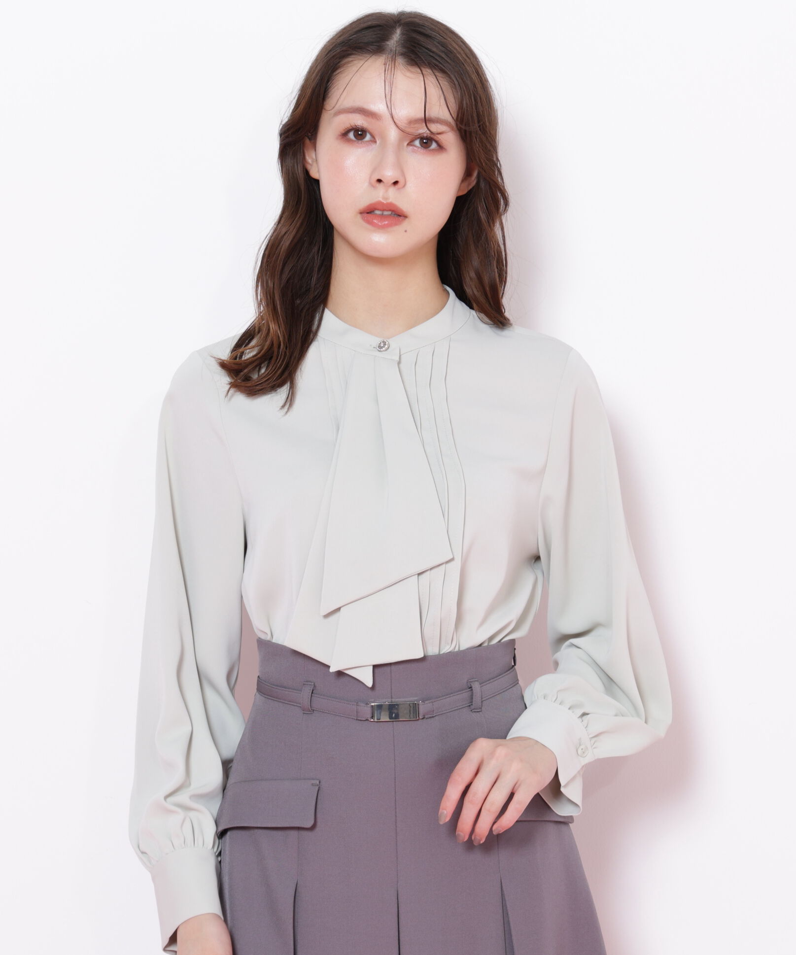  「ドレープピンタックブラウス」|シャツ・ブラウス|