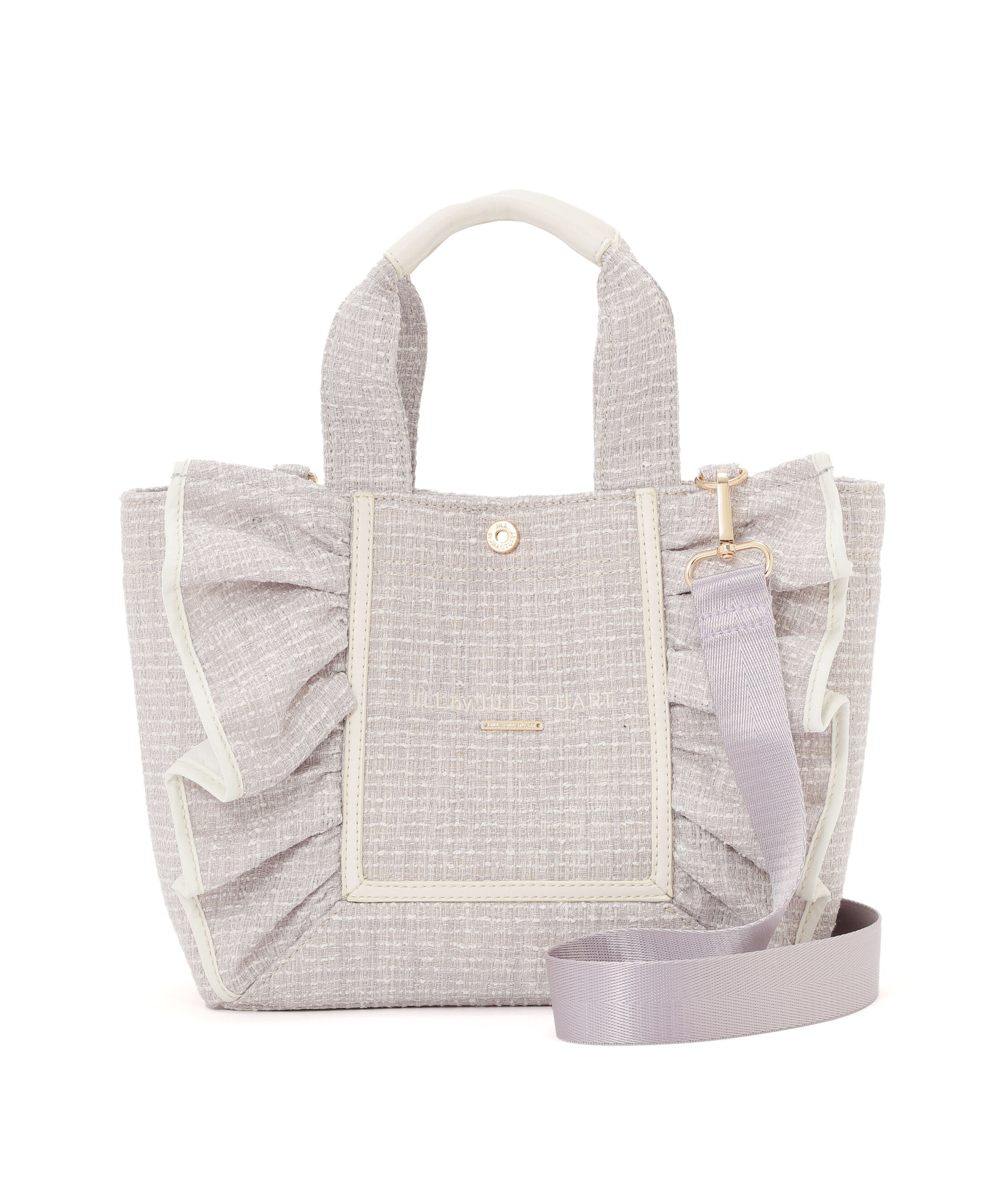  「パステルツイードフレームフリルトートバッグ」|その他|