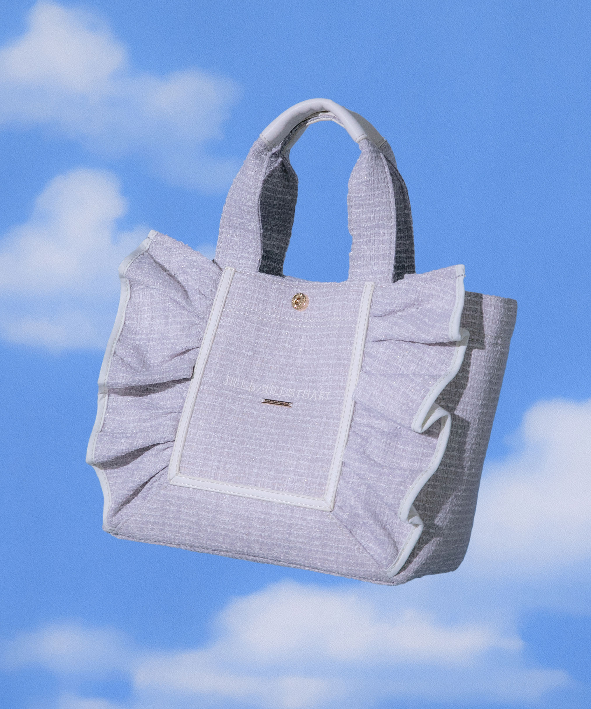  「パステルツイードフレームフリルトートバッグ」|その他|